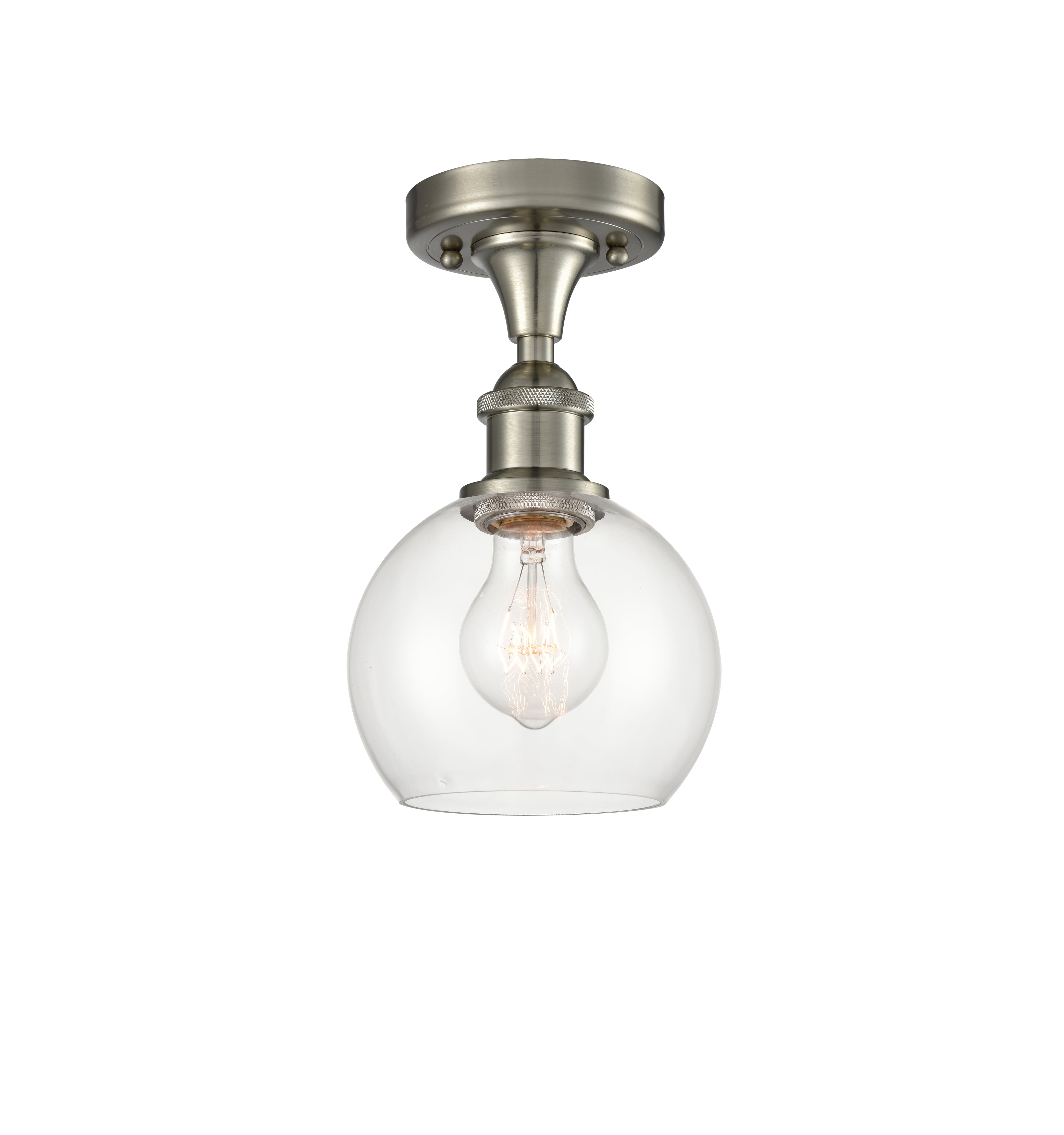 Ballston Semi-Flush Mount White Chrome