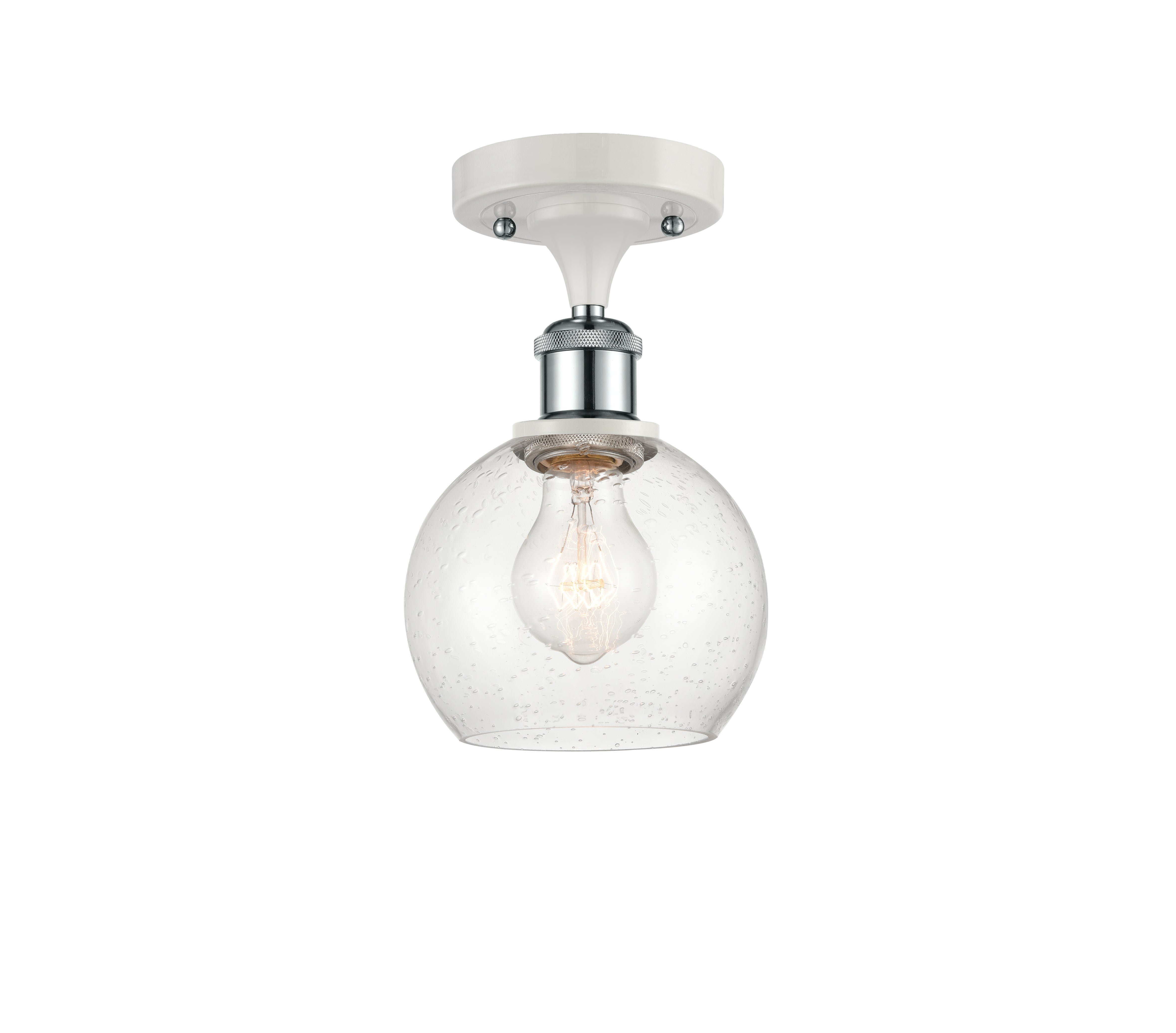 Ballston Semi-Flush Mount White Chrome