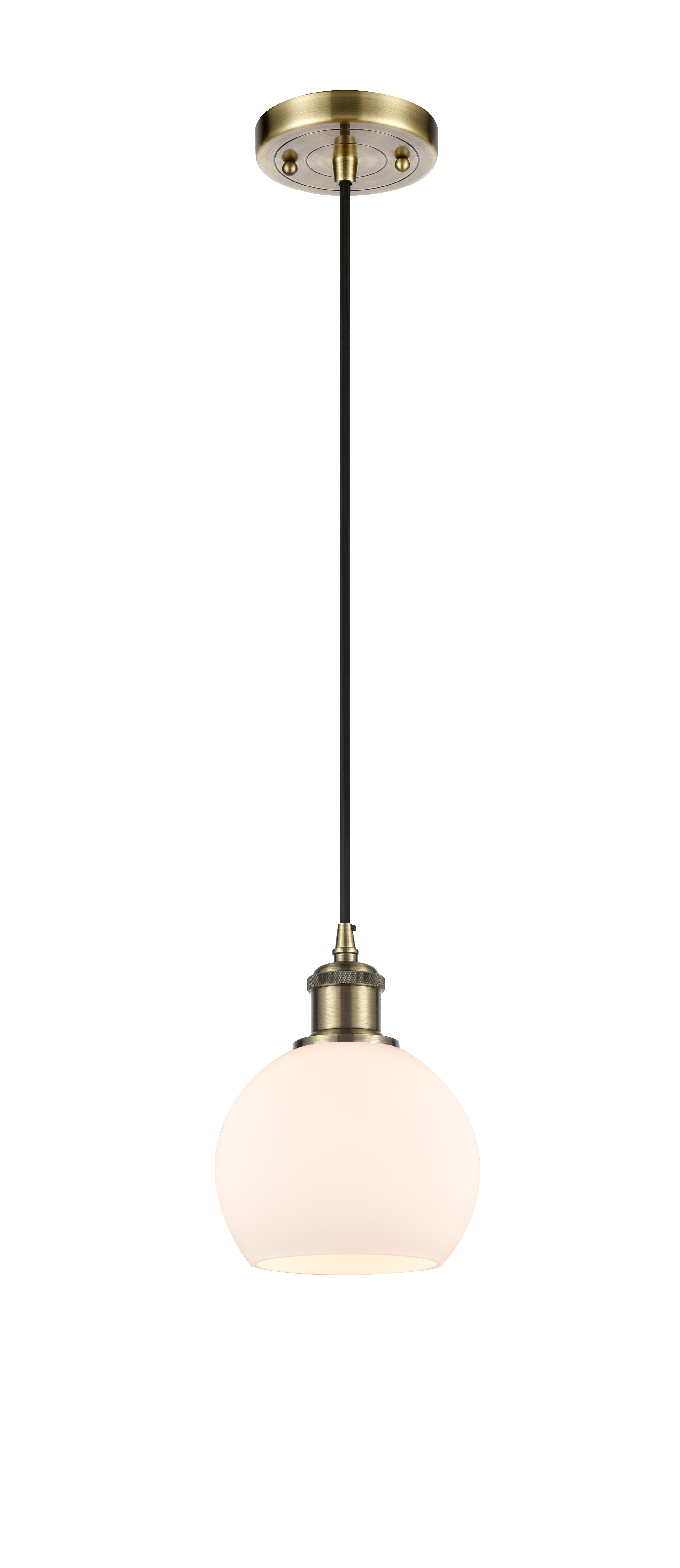 Ballston Mini Pendant Antique Brass Finish