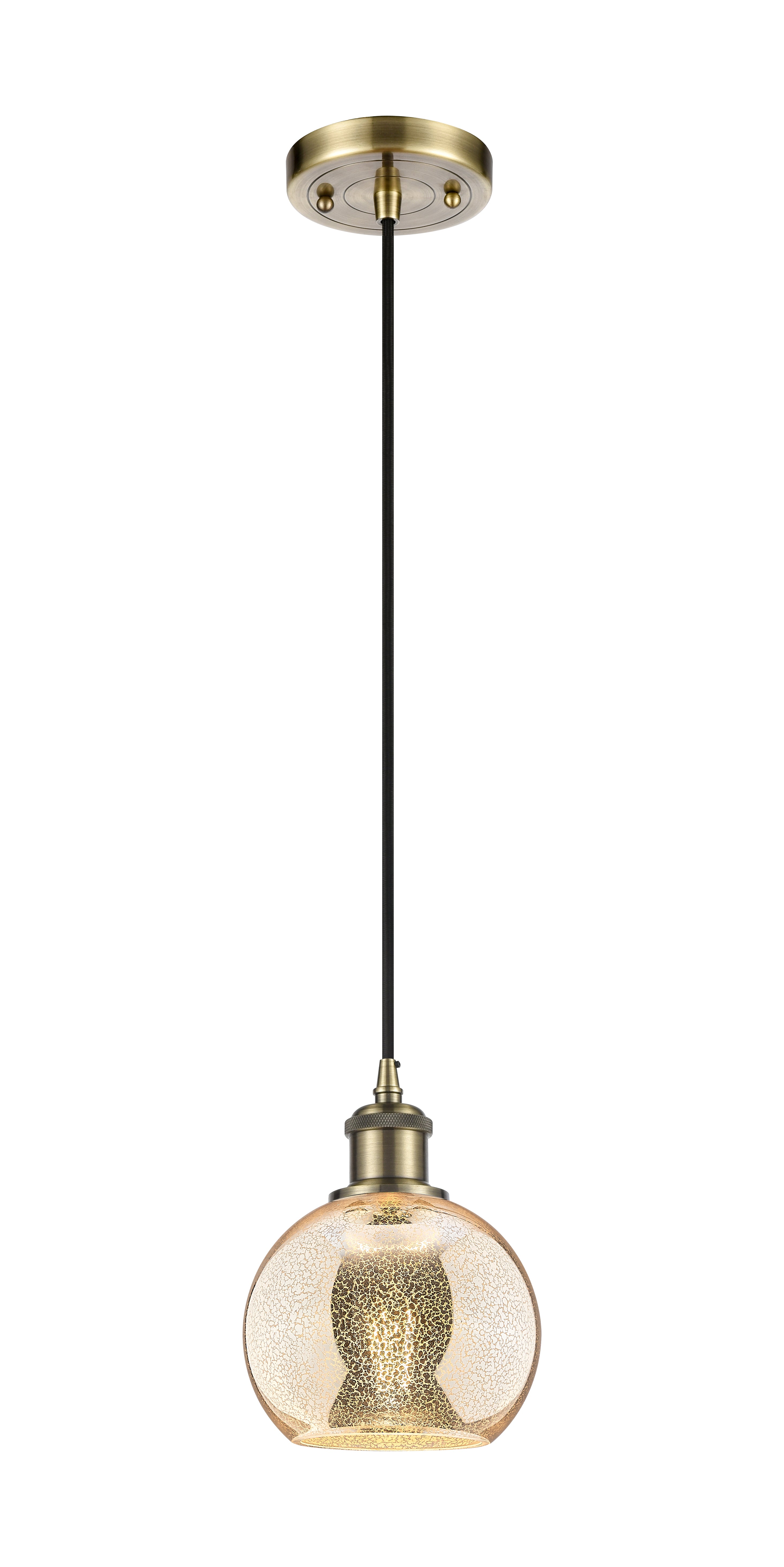 Ballston Mini Pendant Antique Brass Finish