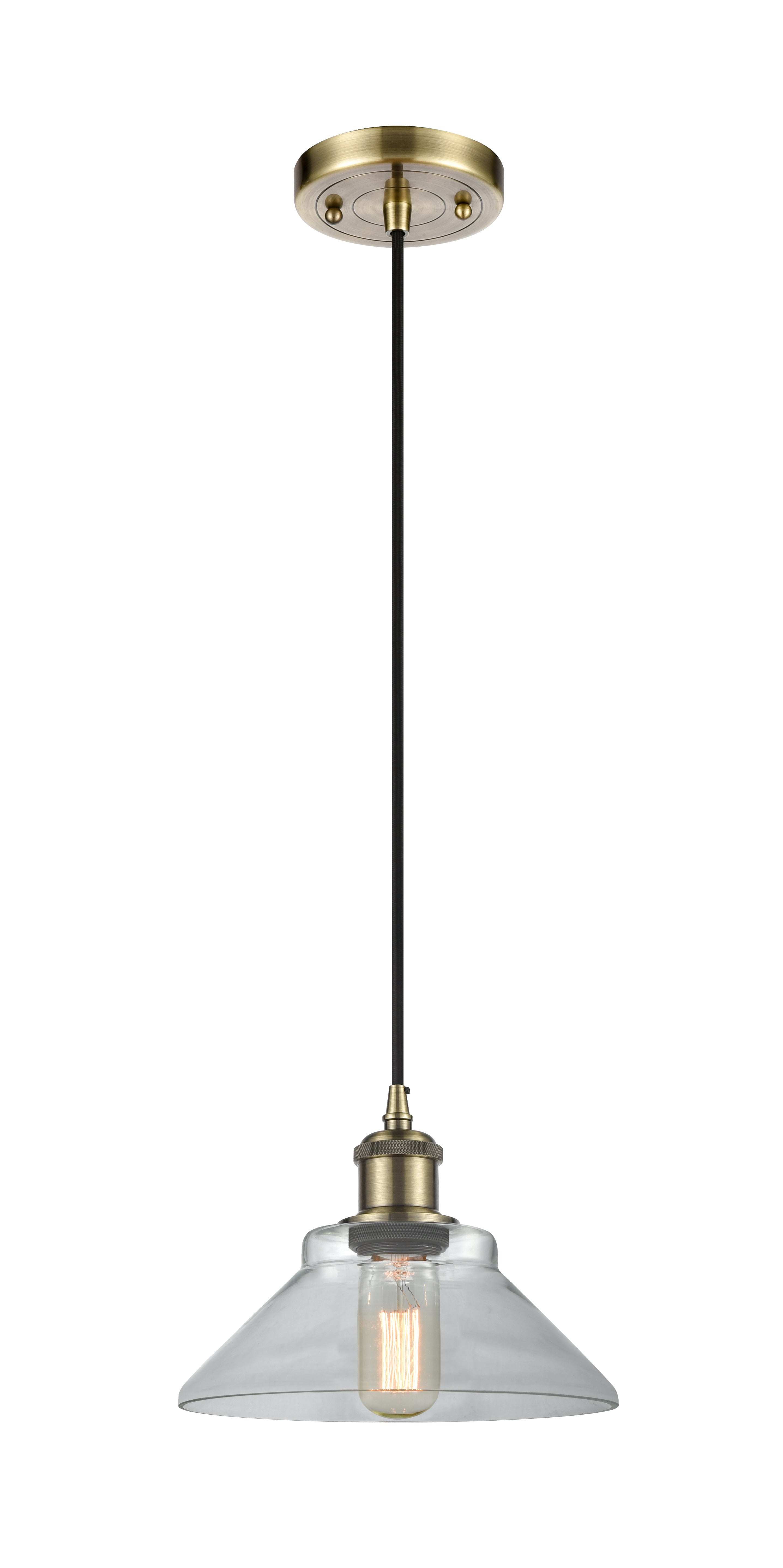 Ballston Mini Pendant Antique Brass Finish