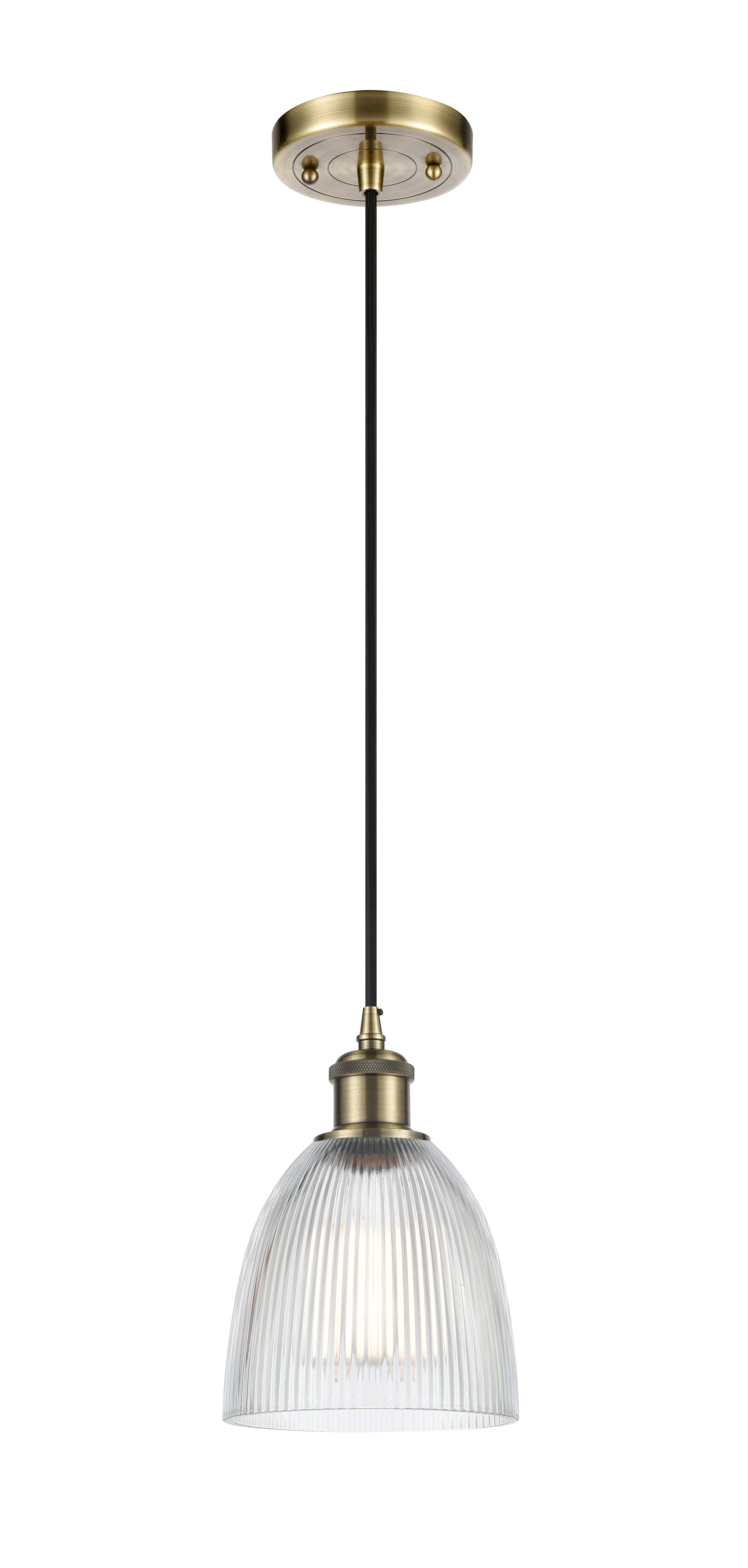 Ballston Mini Pendant Antique Brass 6 Inch
