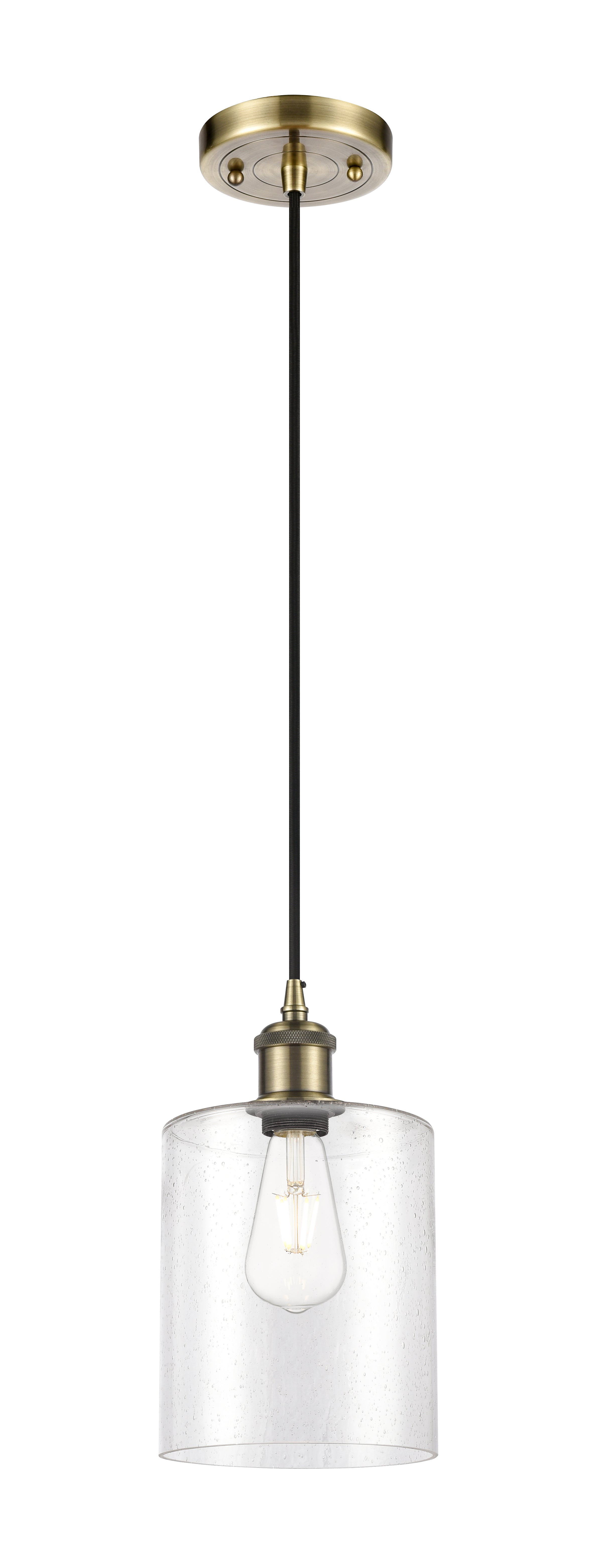 Ballston Mini Pendant Antique Brass 11.25 Height