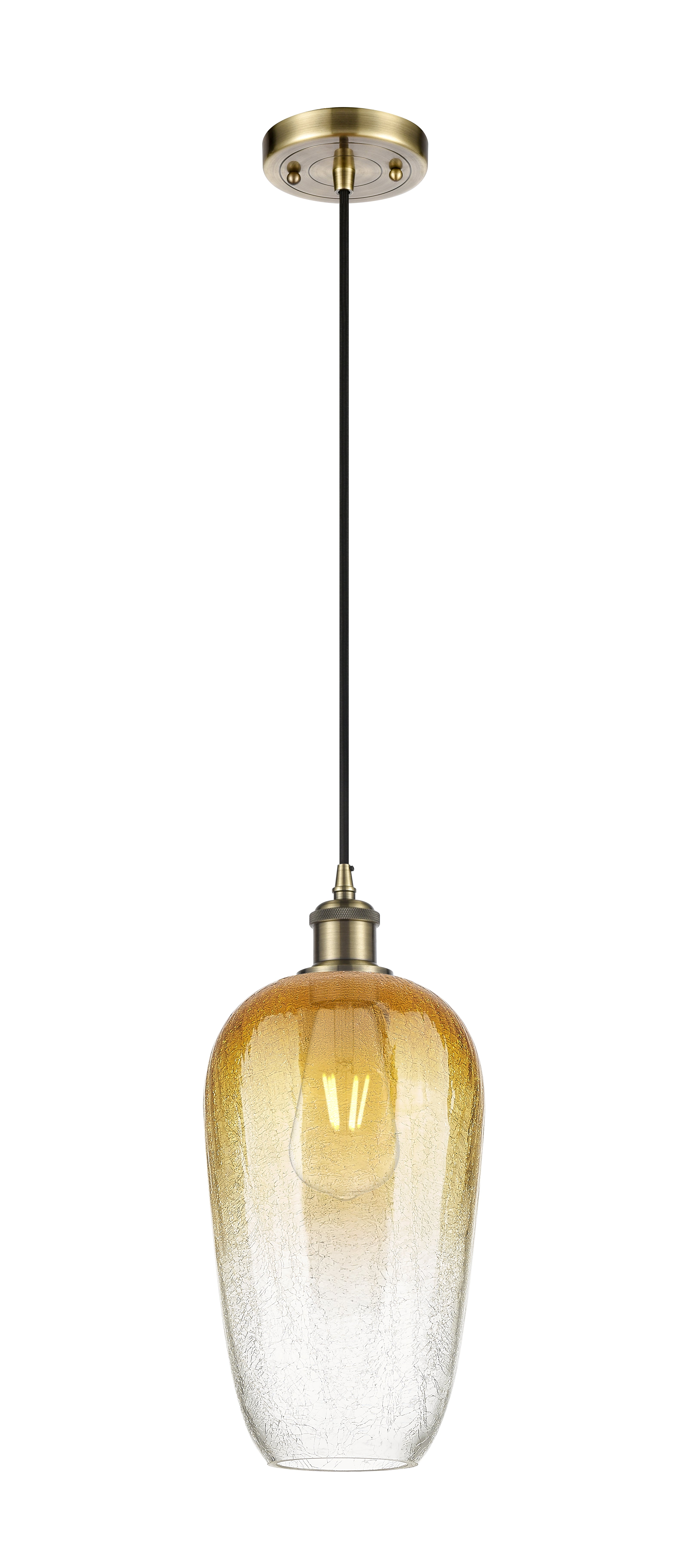 Ballston Mini Pendant Antique Brass 7 Inch