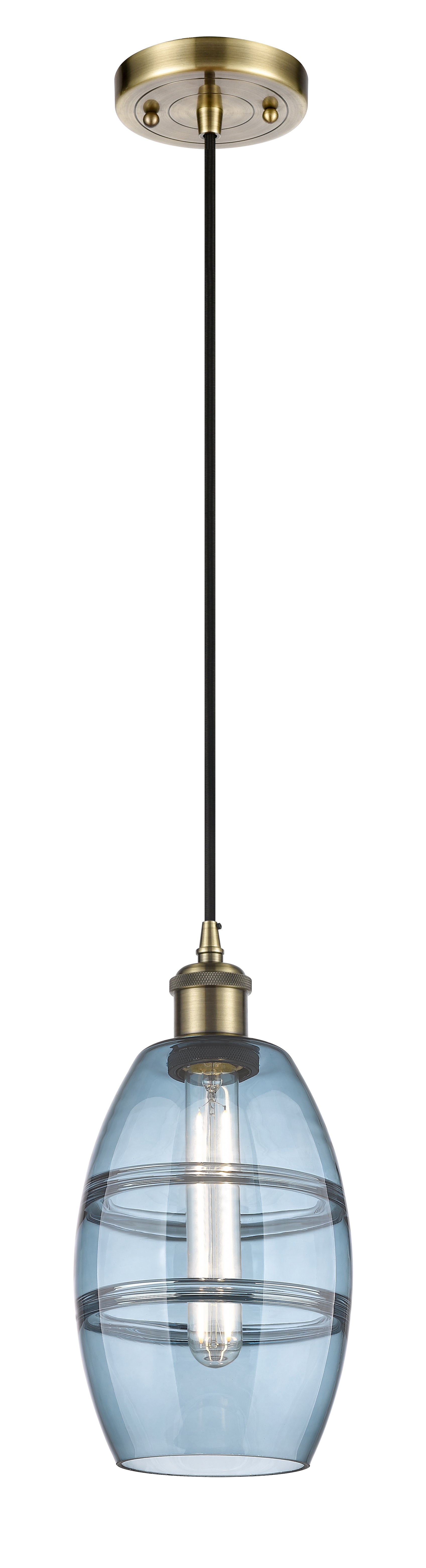 Ballston Mini Pendant Antique Brass Finish