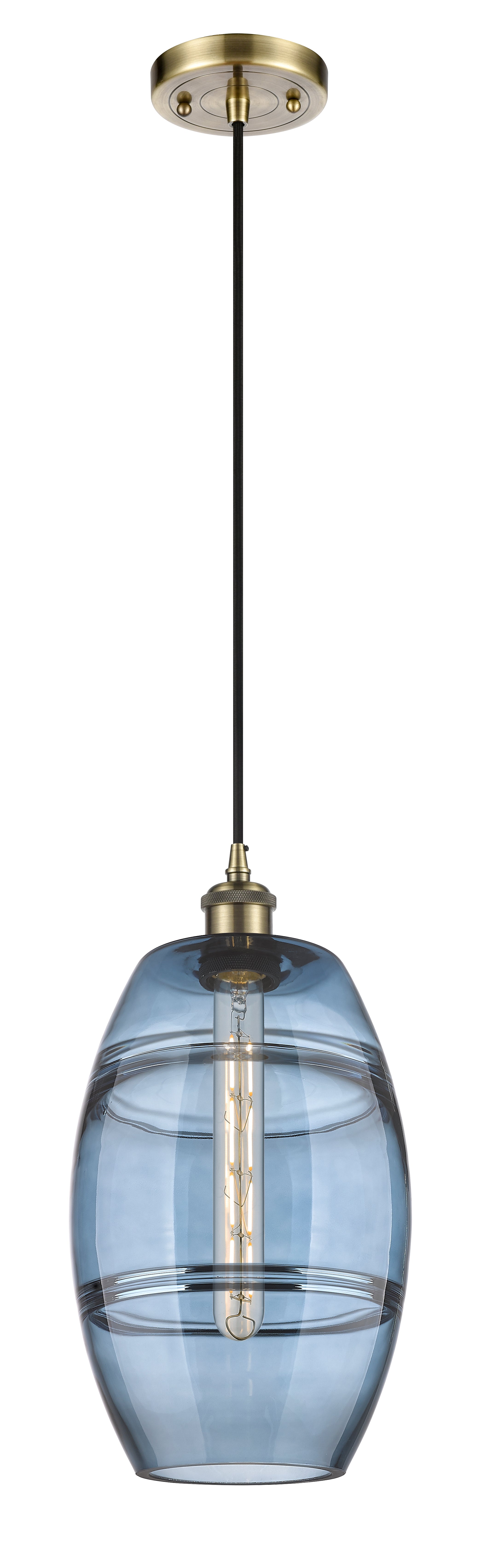 Ballston Mini Pendant Antique Brass Finish