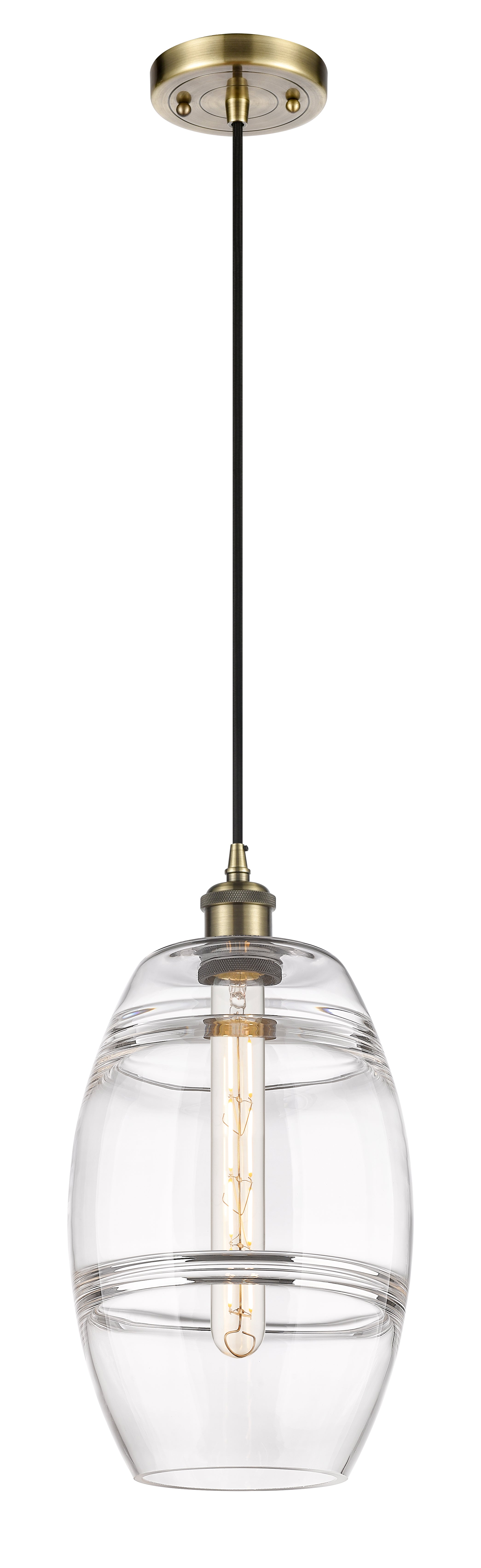 Ballston Mini Pendant Antique Brass Finish