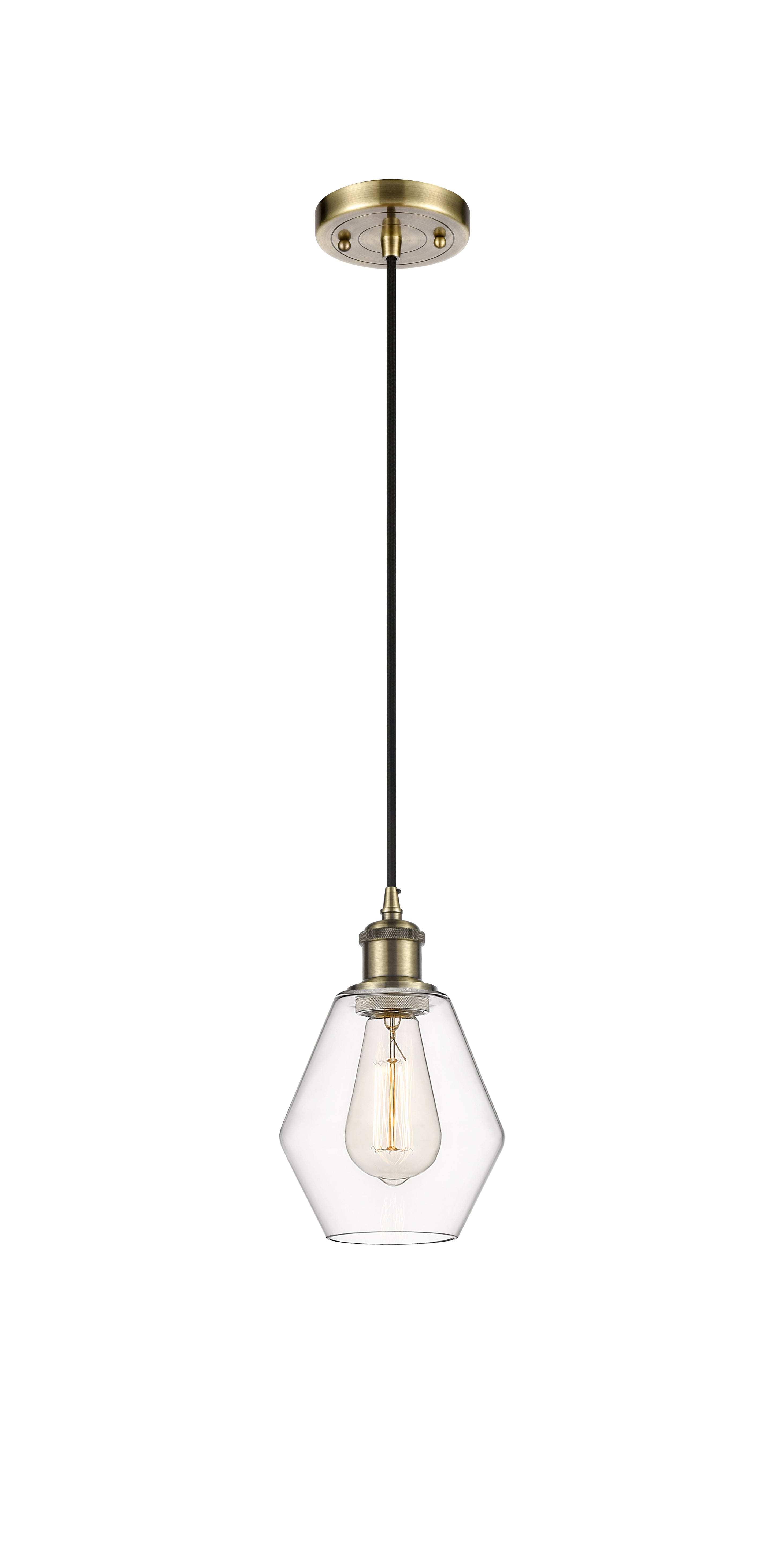 Ballston Mini Pendant Antique Brass Finish