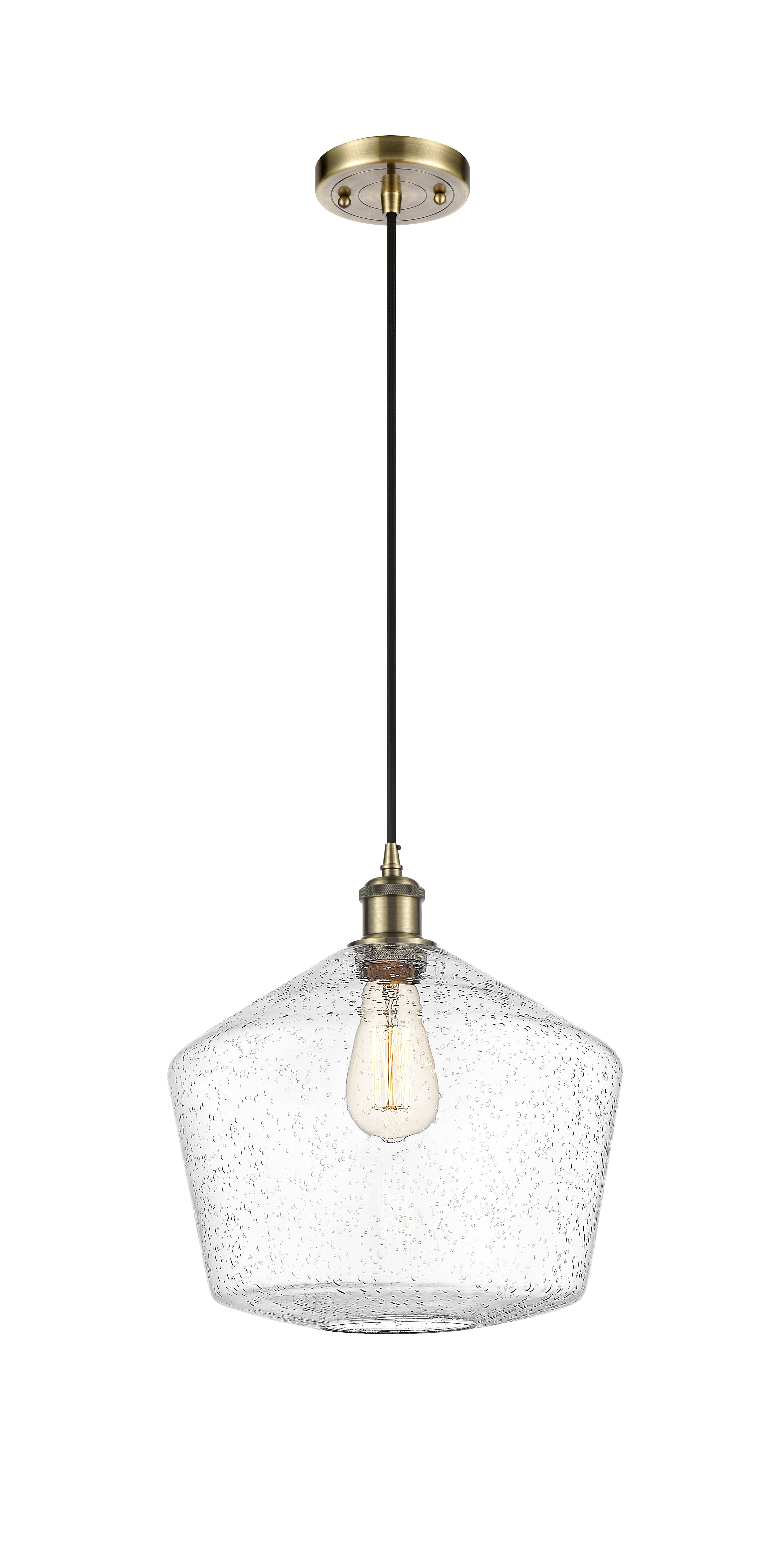 Ballston Mini Pendant Antique Brass 12 Inch