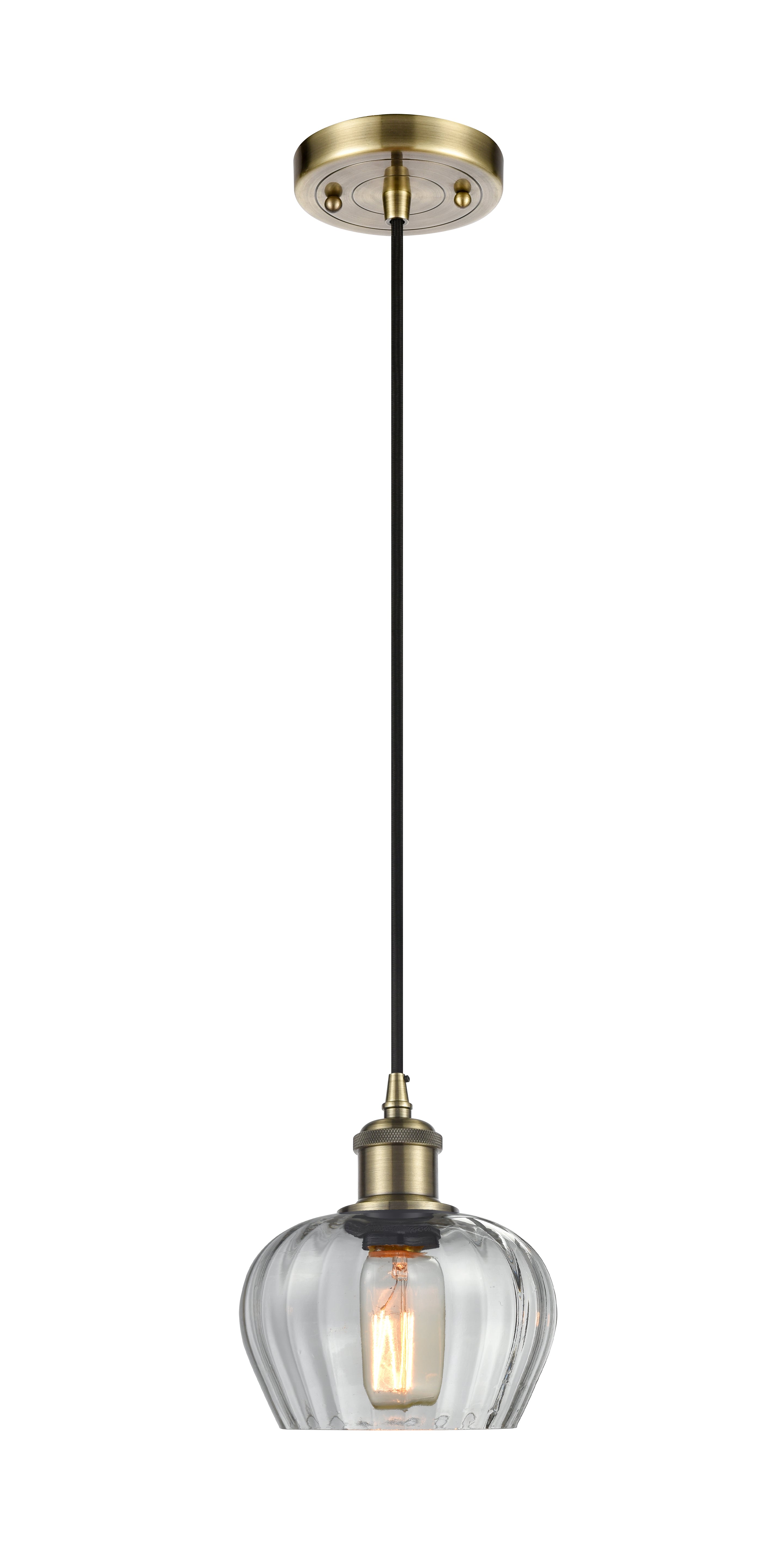 Ballston Mini Pendant Antique Brass Finish
