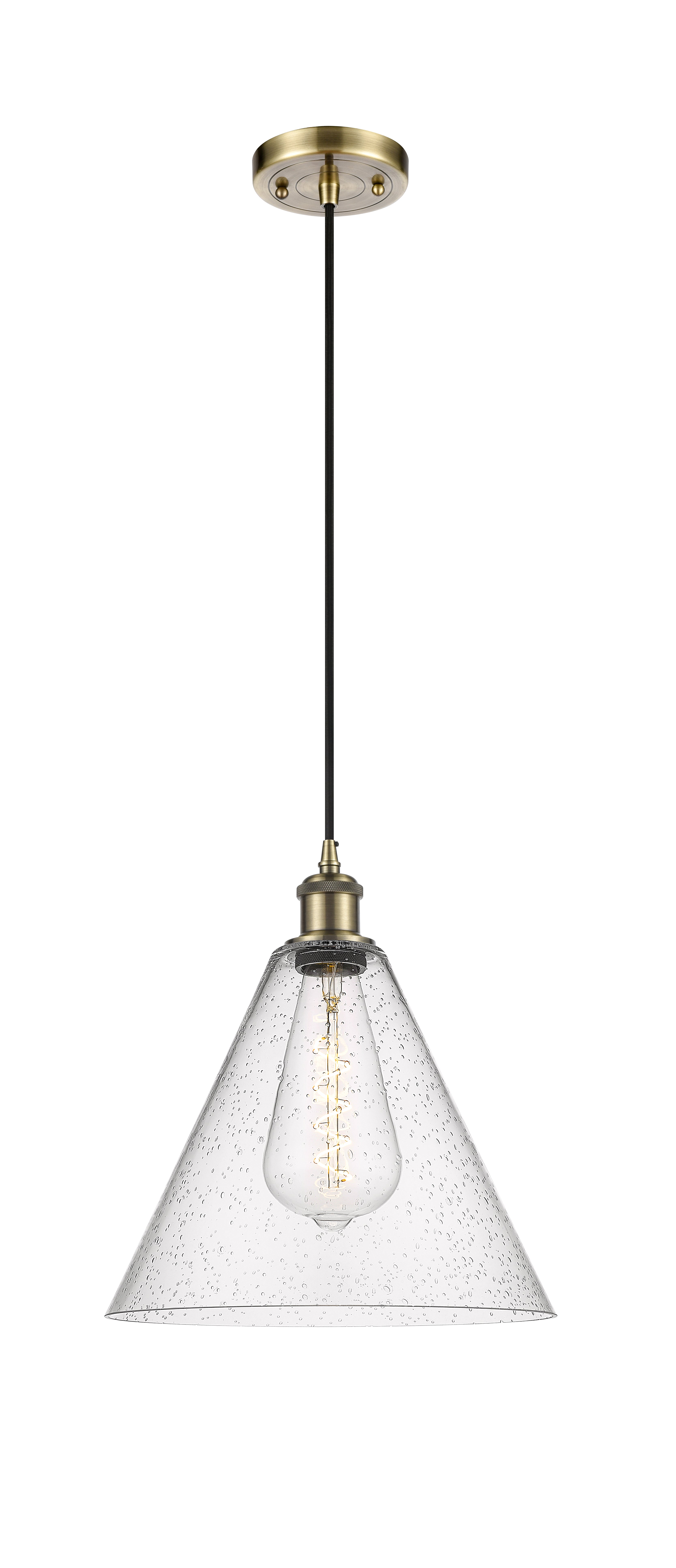Ballston Mini Pendant Antique Brass Finish