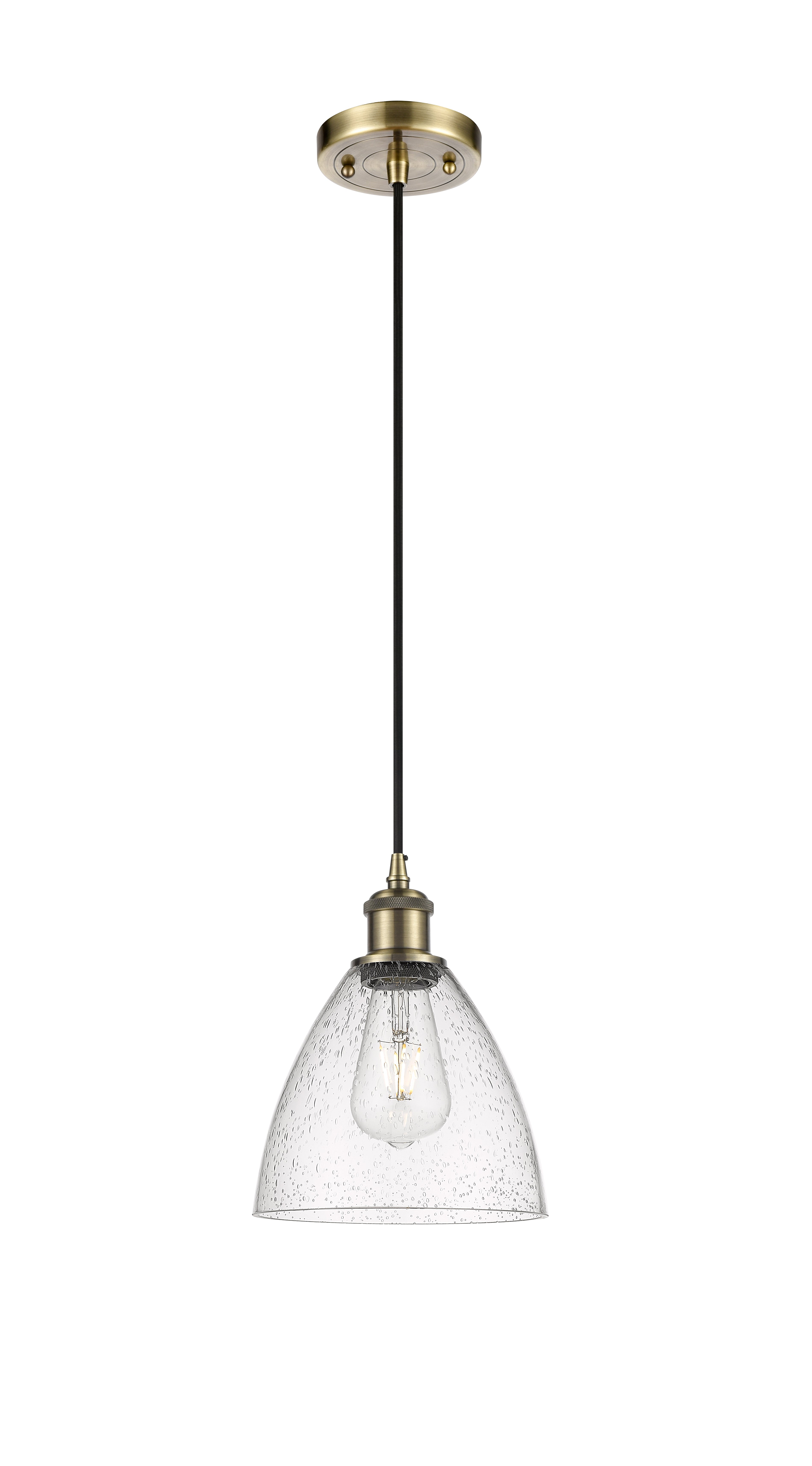 Ballston Mini Pendant Antique Brass Finish