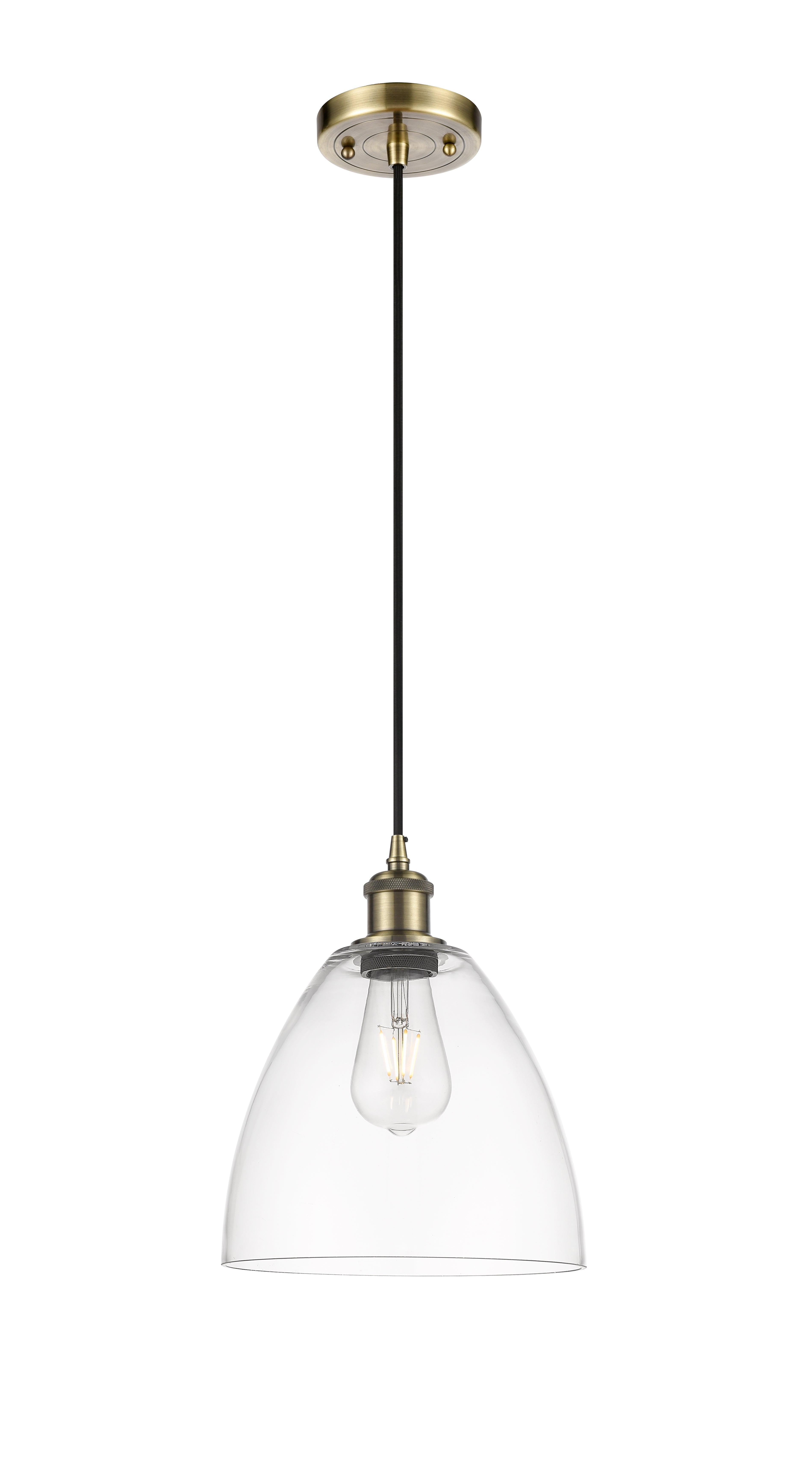 Ballston Mini Pendant Antique Brass Finish