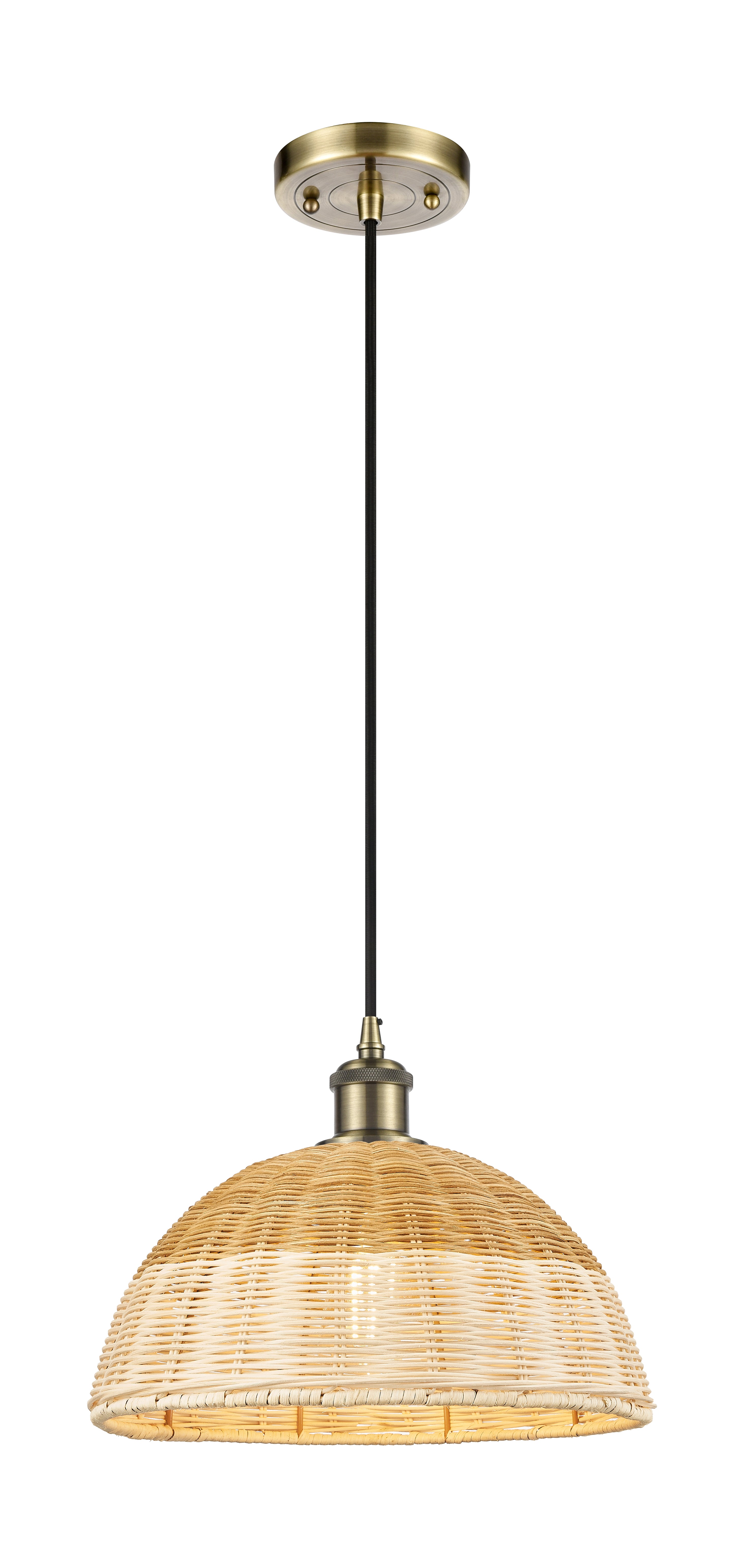 Ballston Mini Pendant Antique Brass Finish