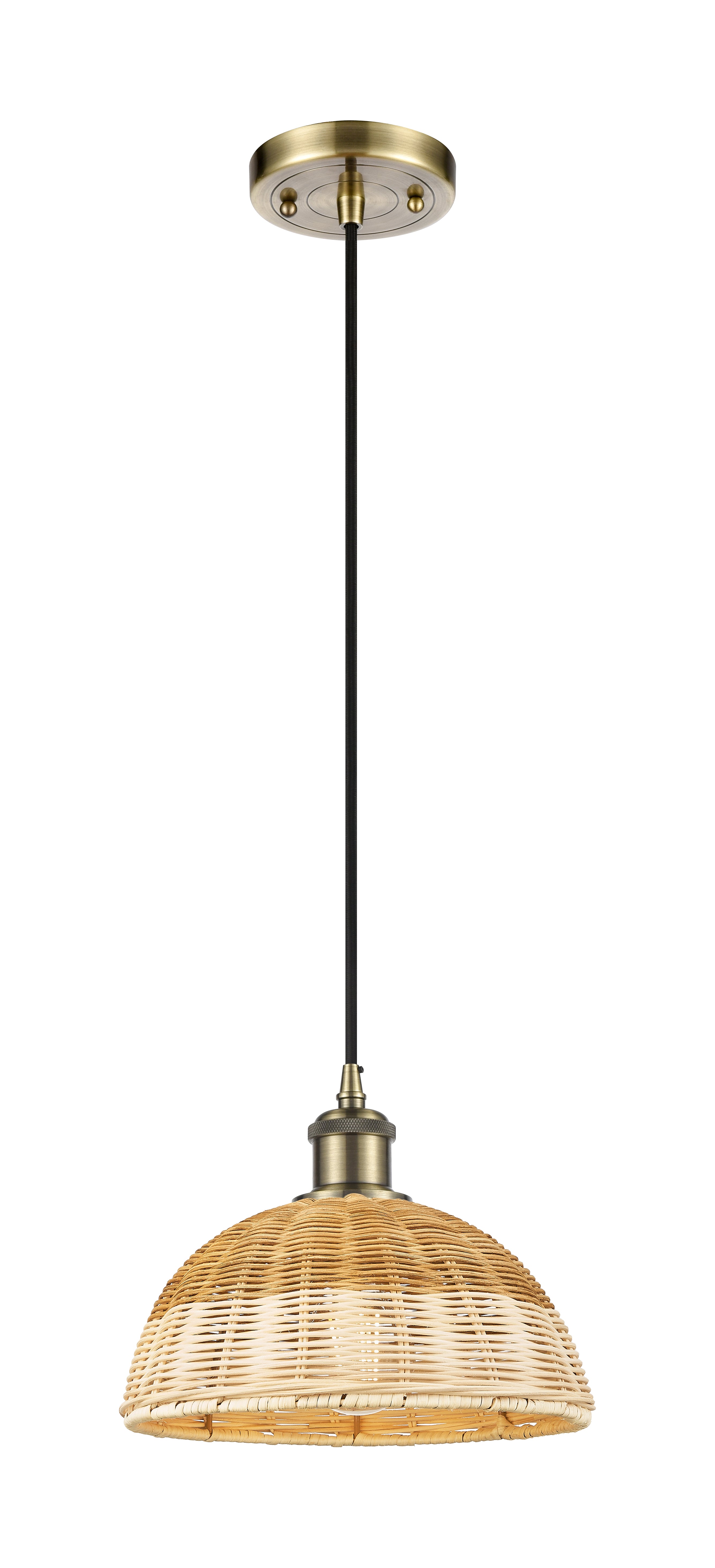Ballston Mini Pendant Antique Brass Finish