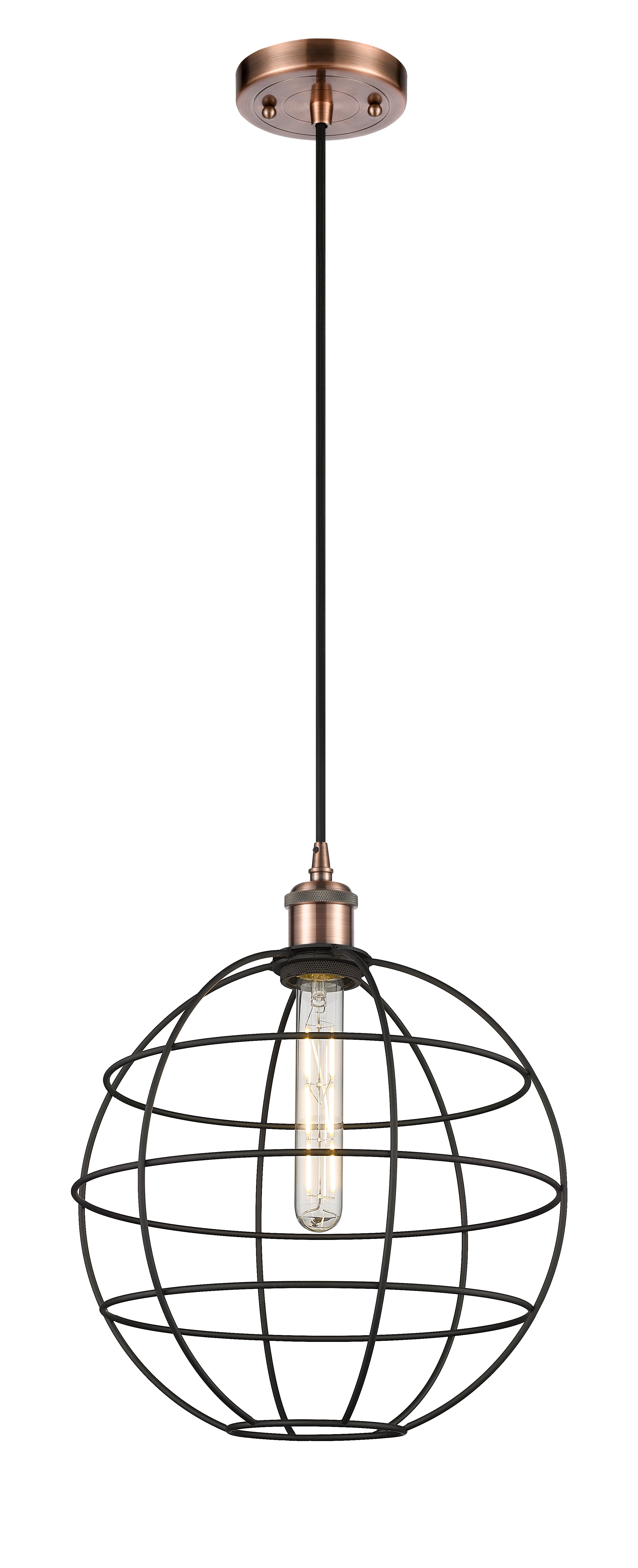 Ballston Mini Pendant Antique Brass Finish