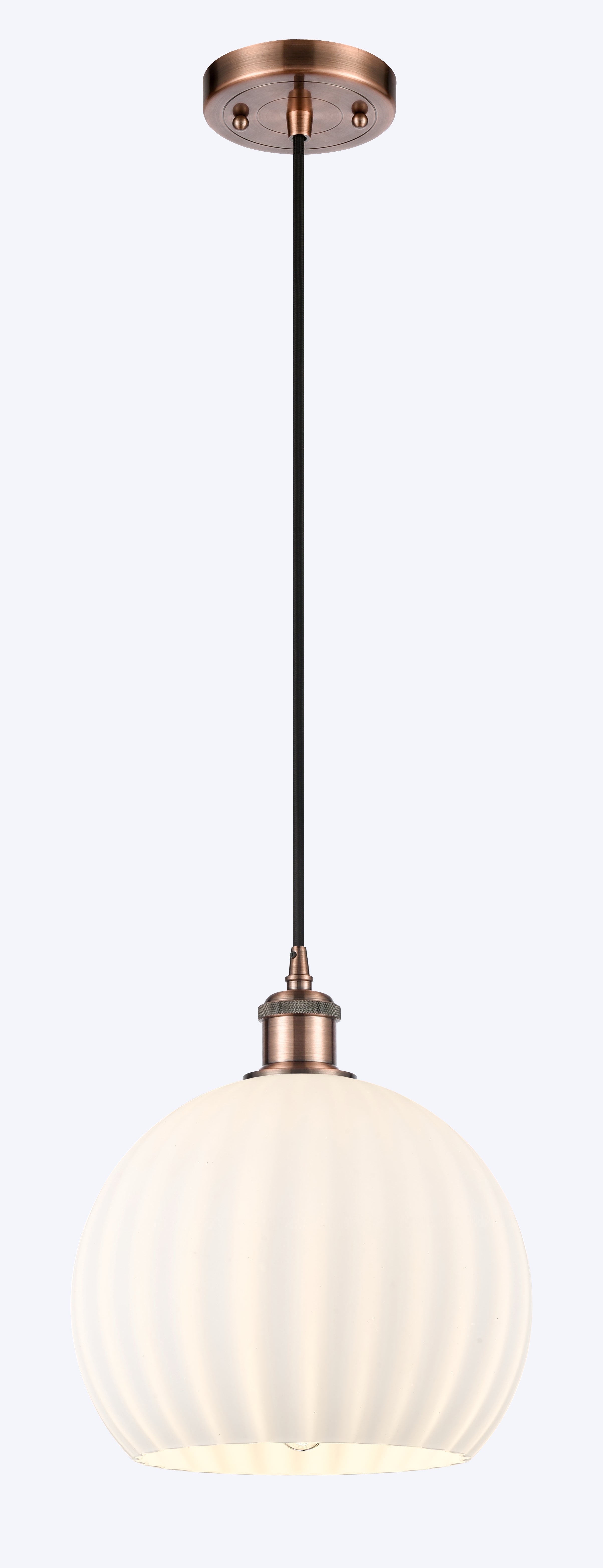 Ballston Mini Pendant Antique Brass 10 Inch