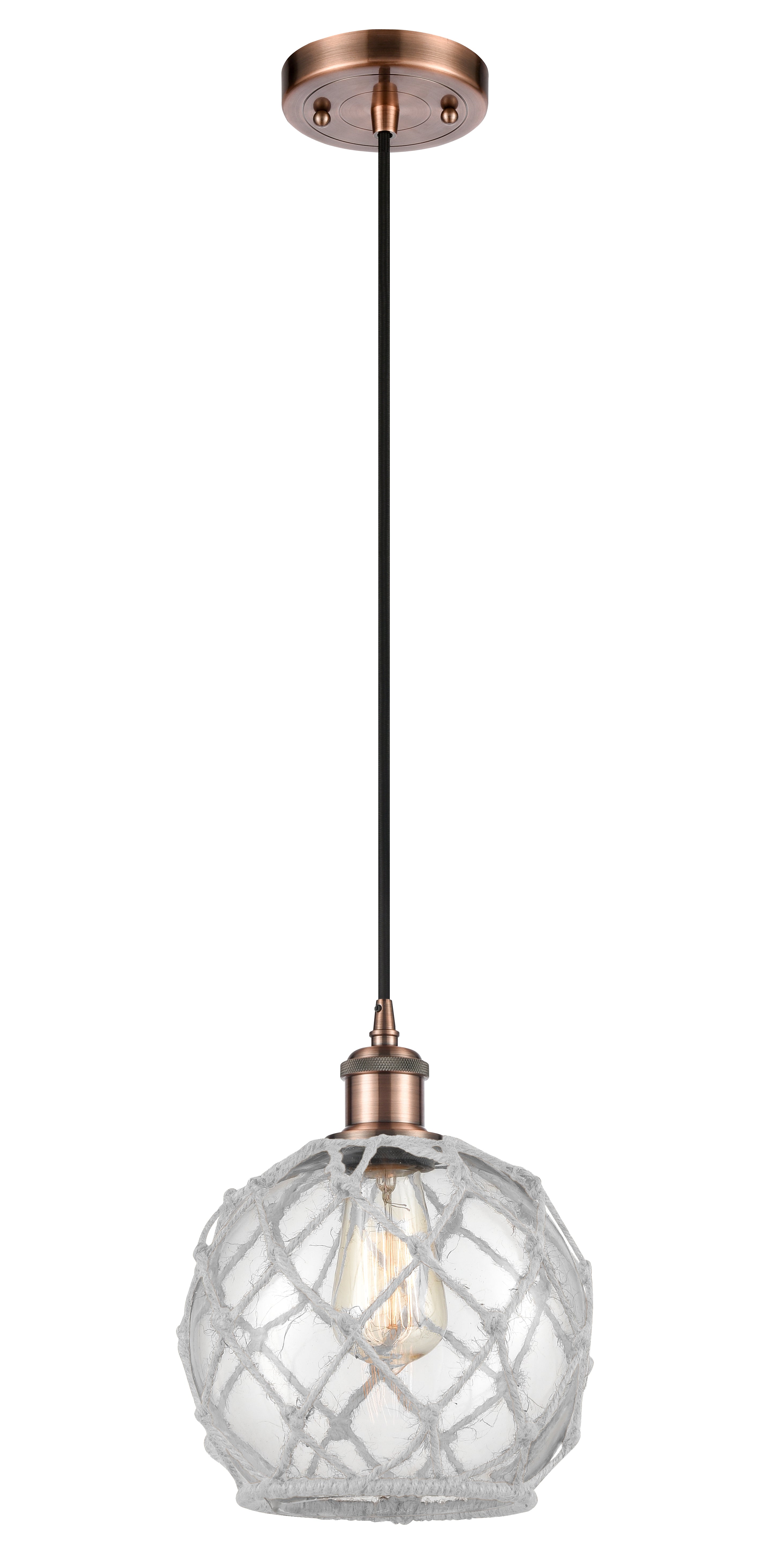 Ballston Mini Pendant Cast Brass 8 Inch