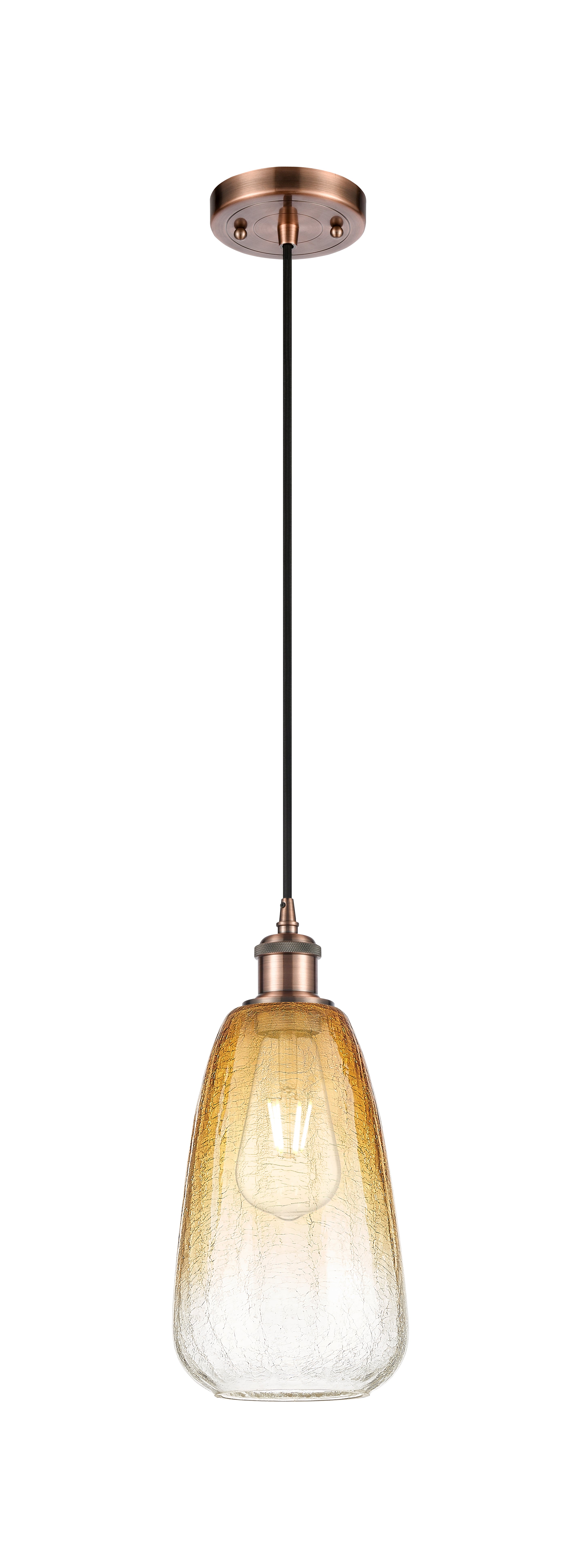 Ballston Mini Pendant Antique Brass 6 Inch
