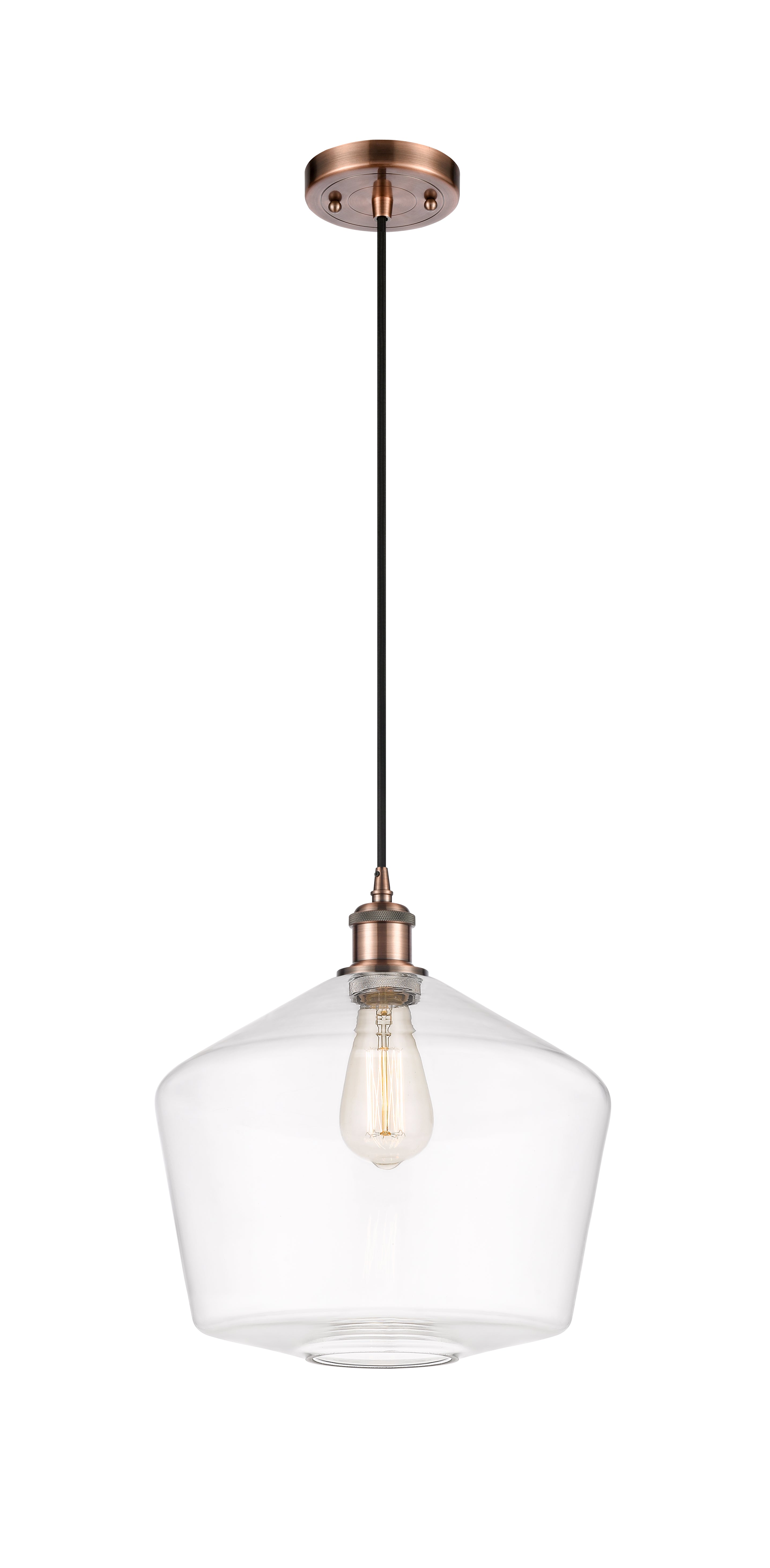 Ballston Mini Pendant Antique Brass 12 Inch