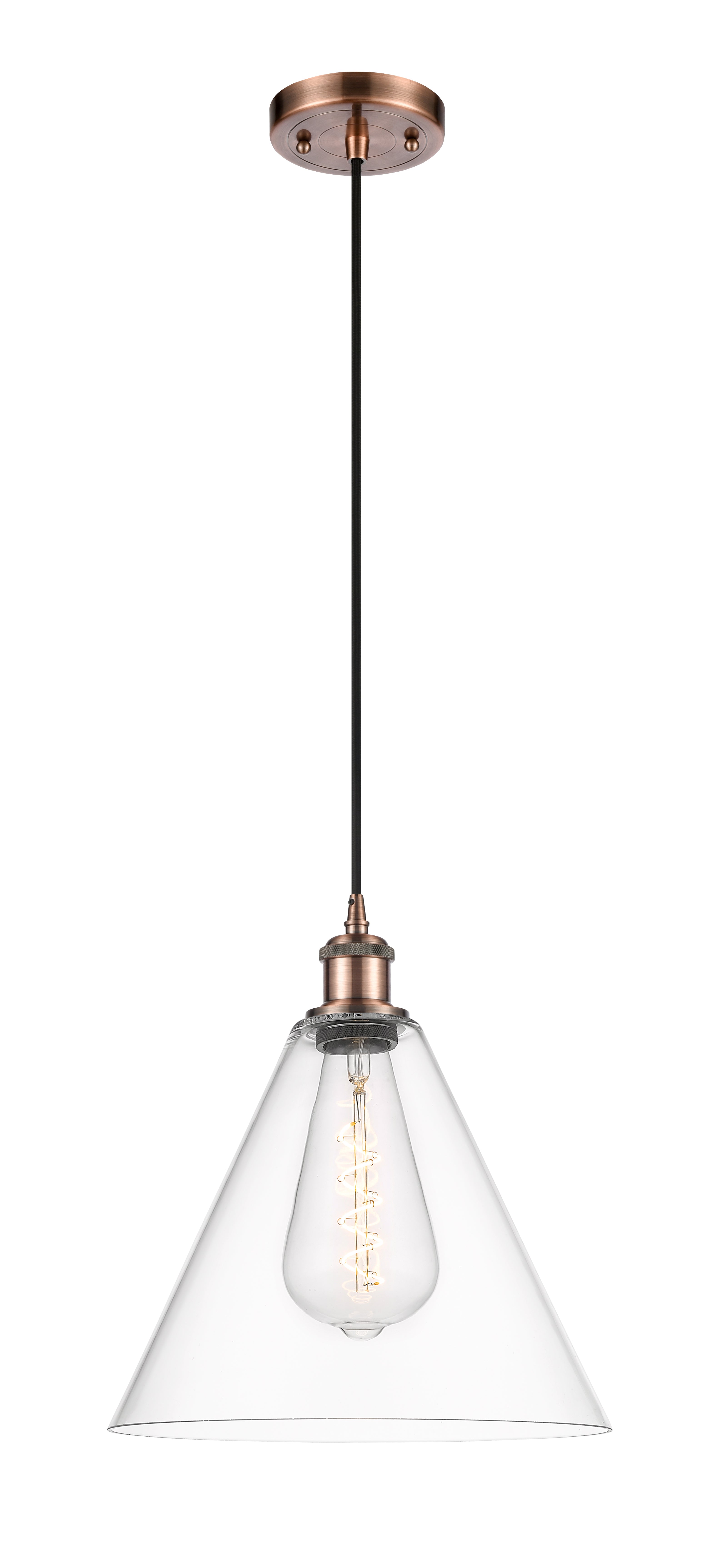 Ballston Mini Pendant Antique Brass Finish