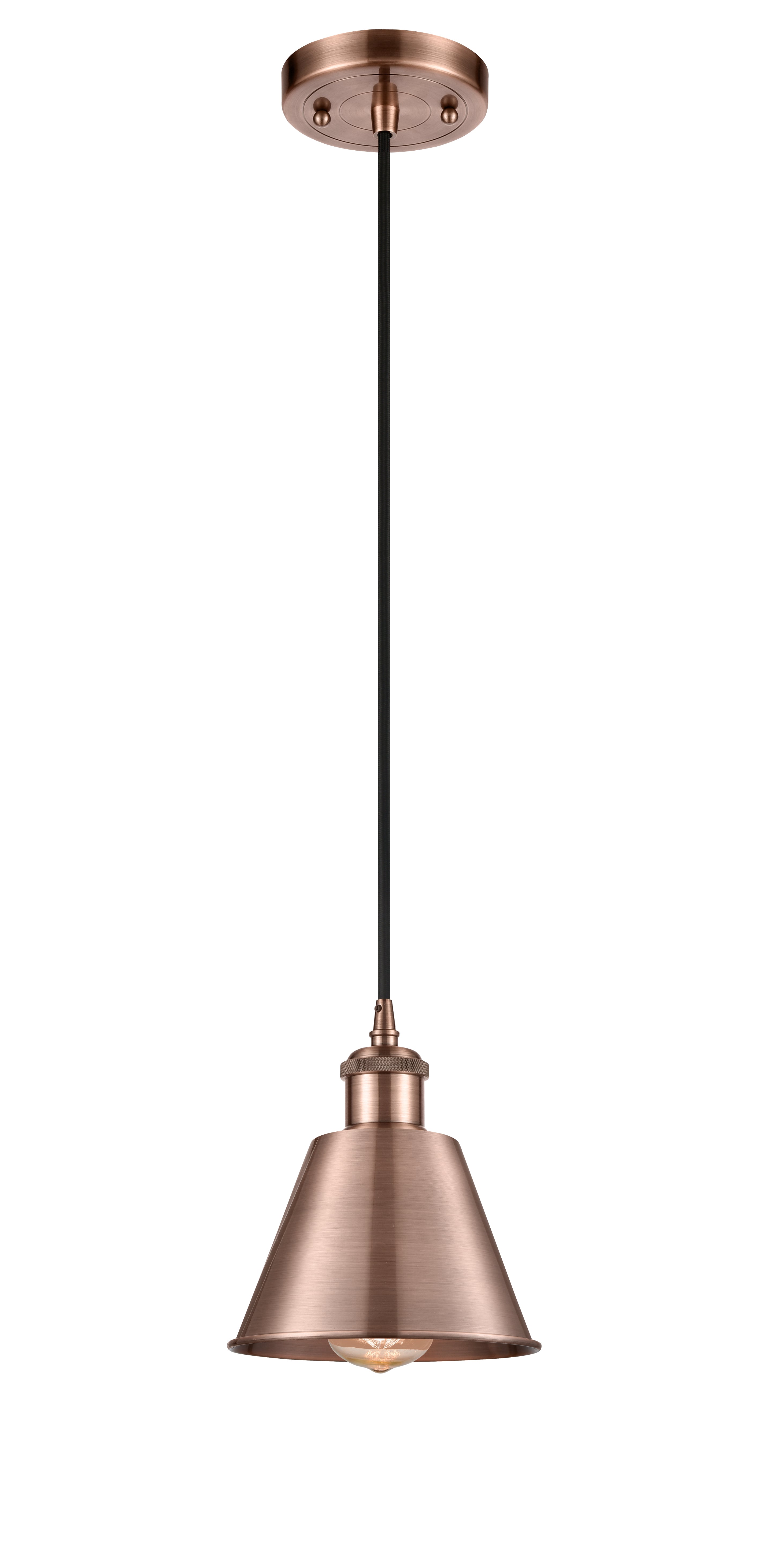 Ballston Mini Pendant Antique Brass Finish