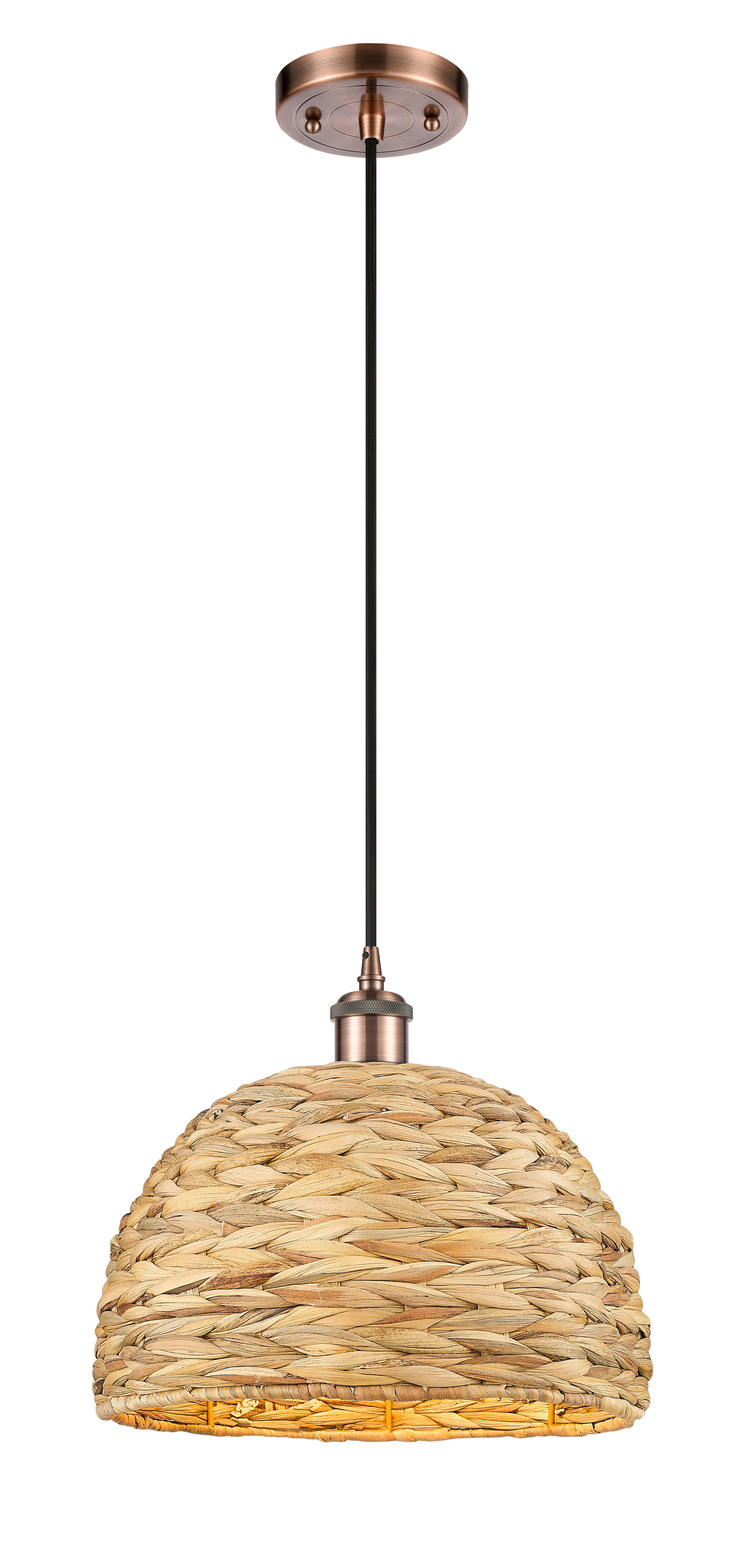 Ballston Mini Pendant Antique Brass 12 Inch