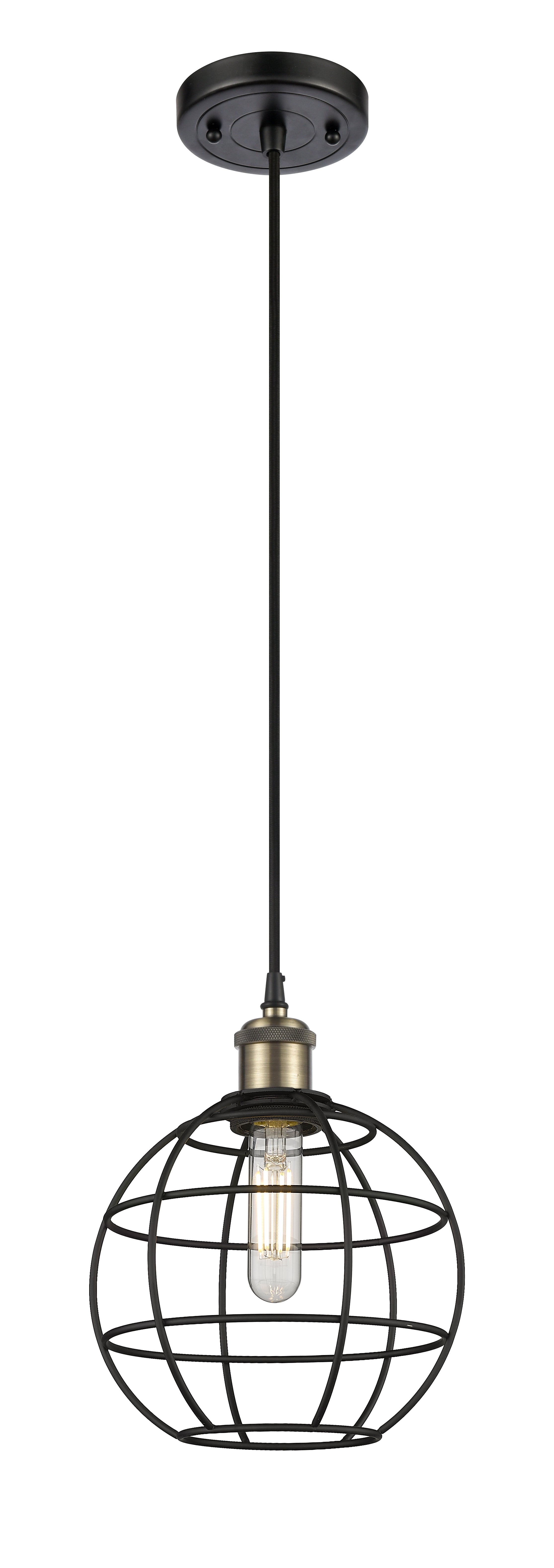 Ballston Mini Pendant Antique Brass Dimmable