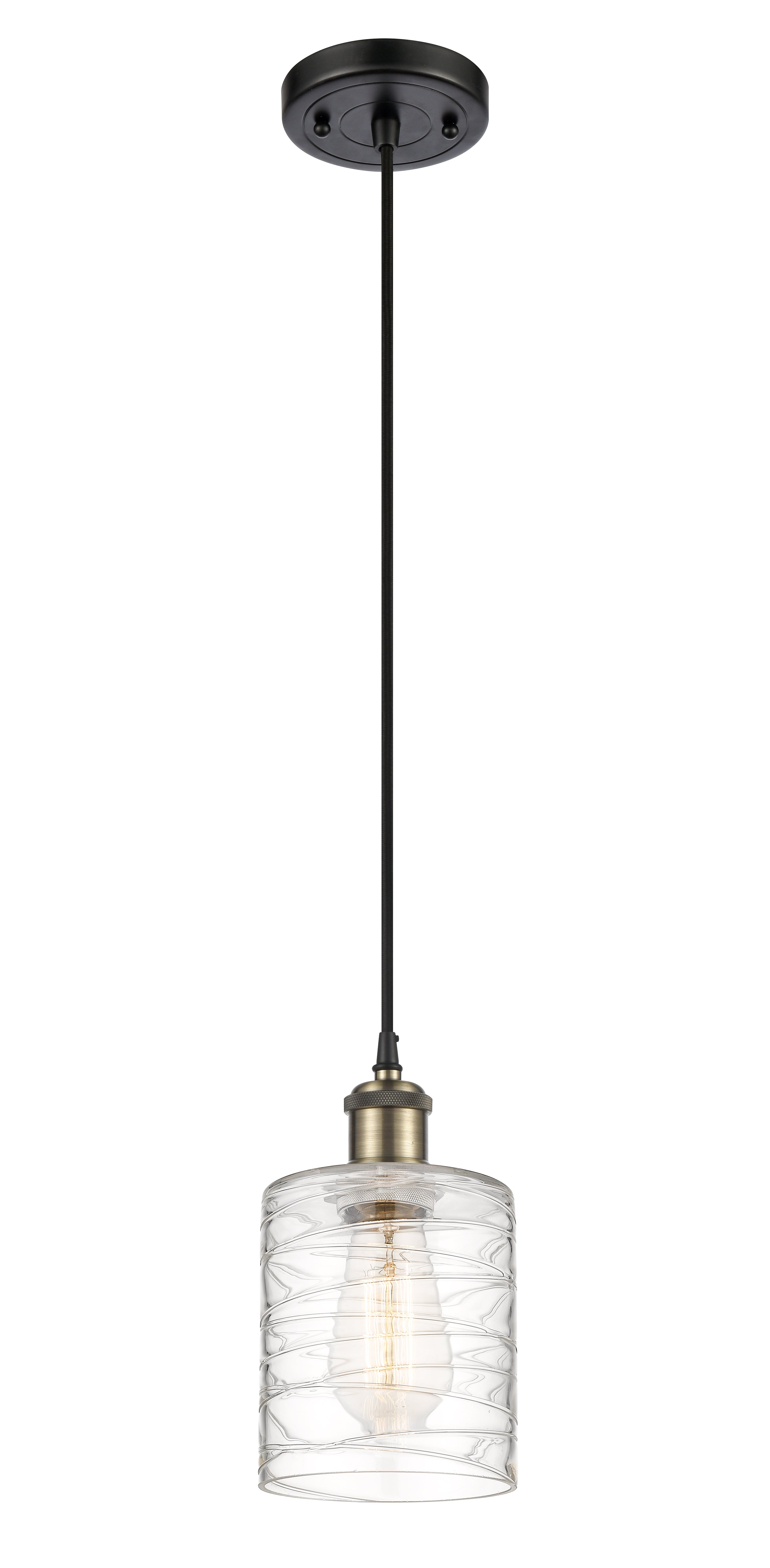 Ballston Mini Pendant Antique Brass Finish