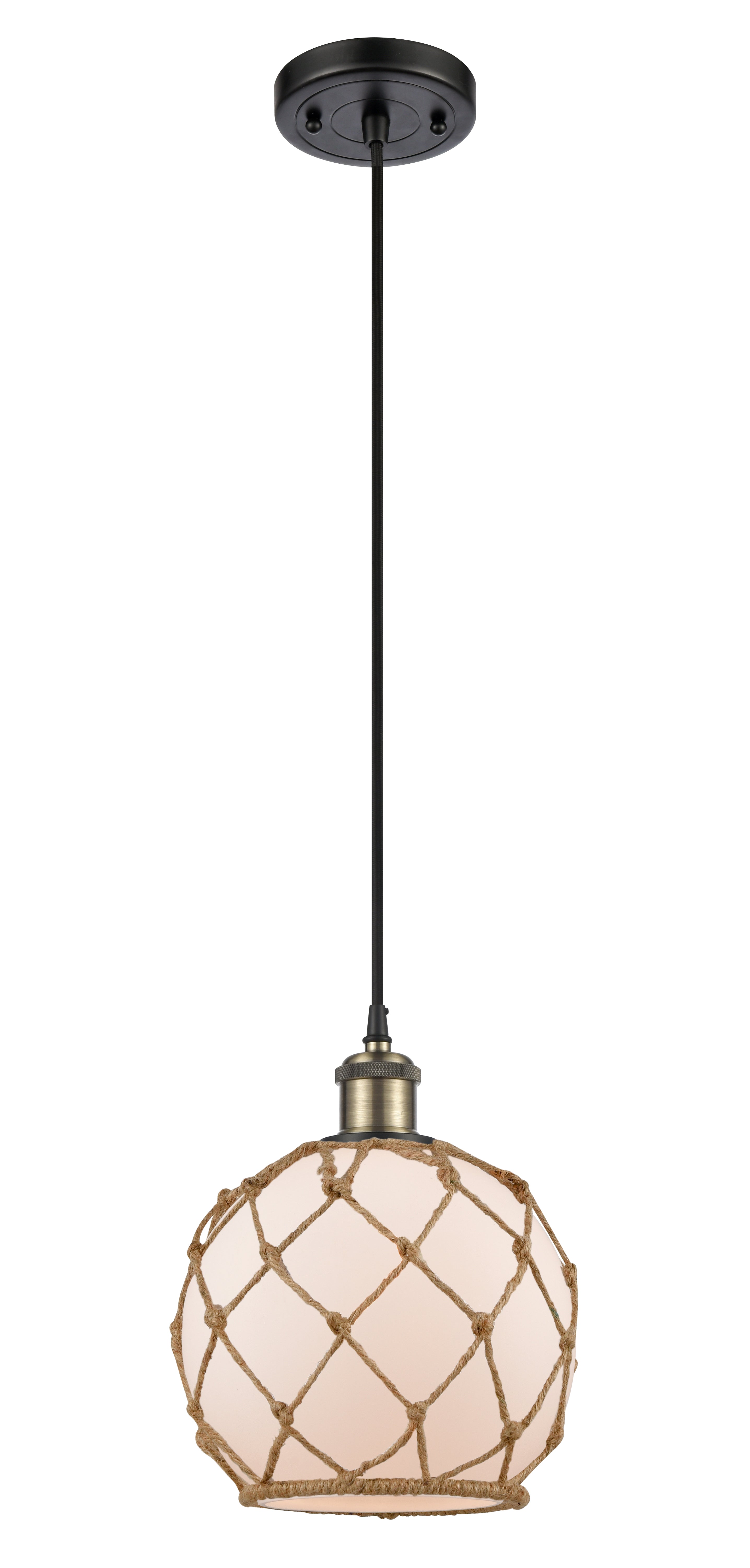 Ballston Mini Pendant Cast Brass 8 Inch