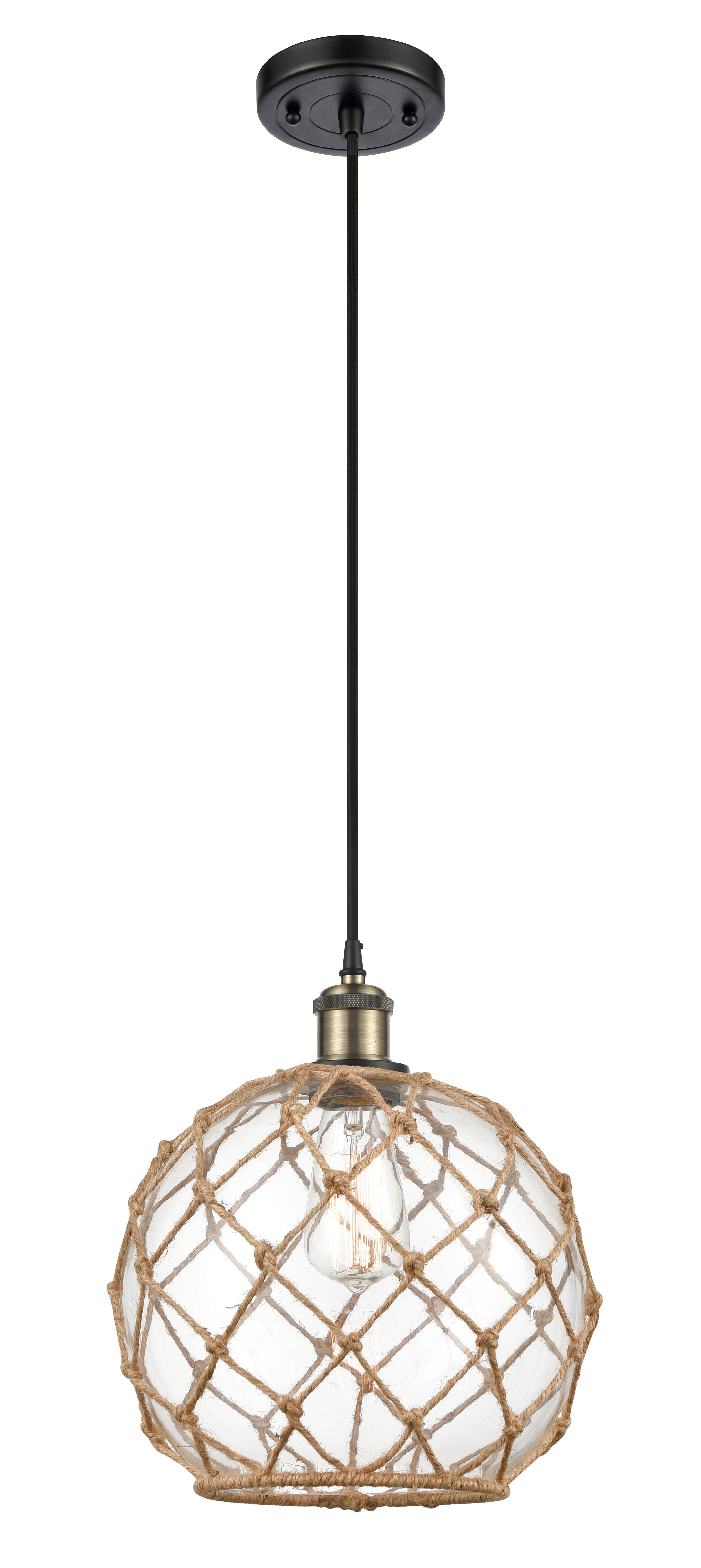 Ballston Mini Pendant Antique Brass Finish