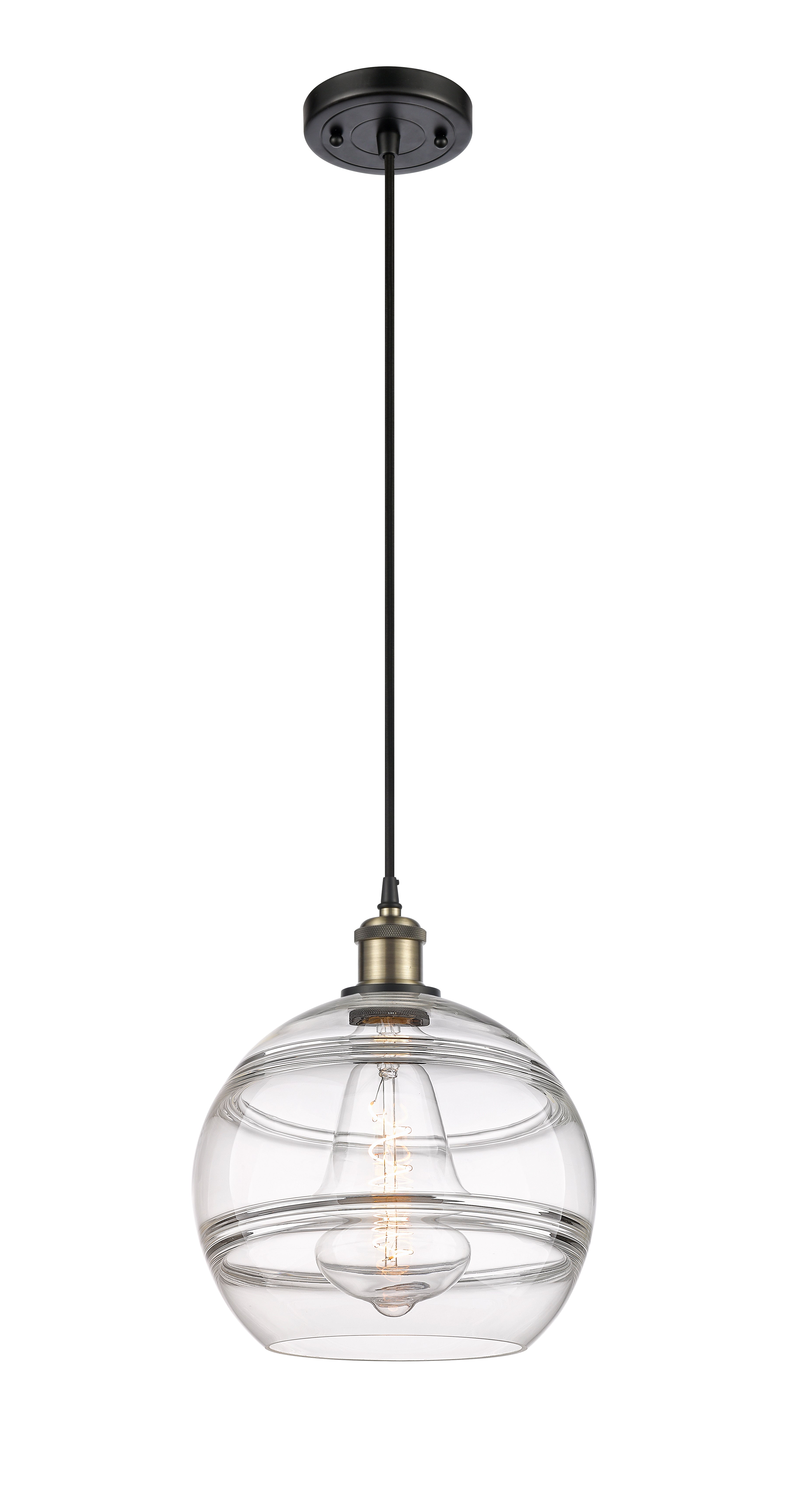 Ballston Mini Pendant Antique Brass Finish