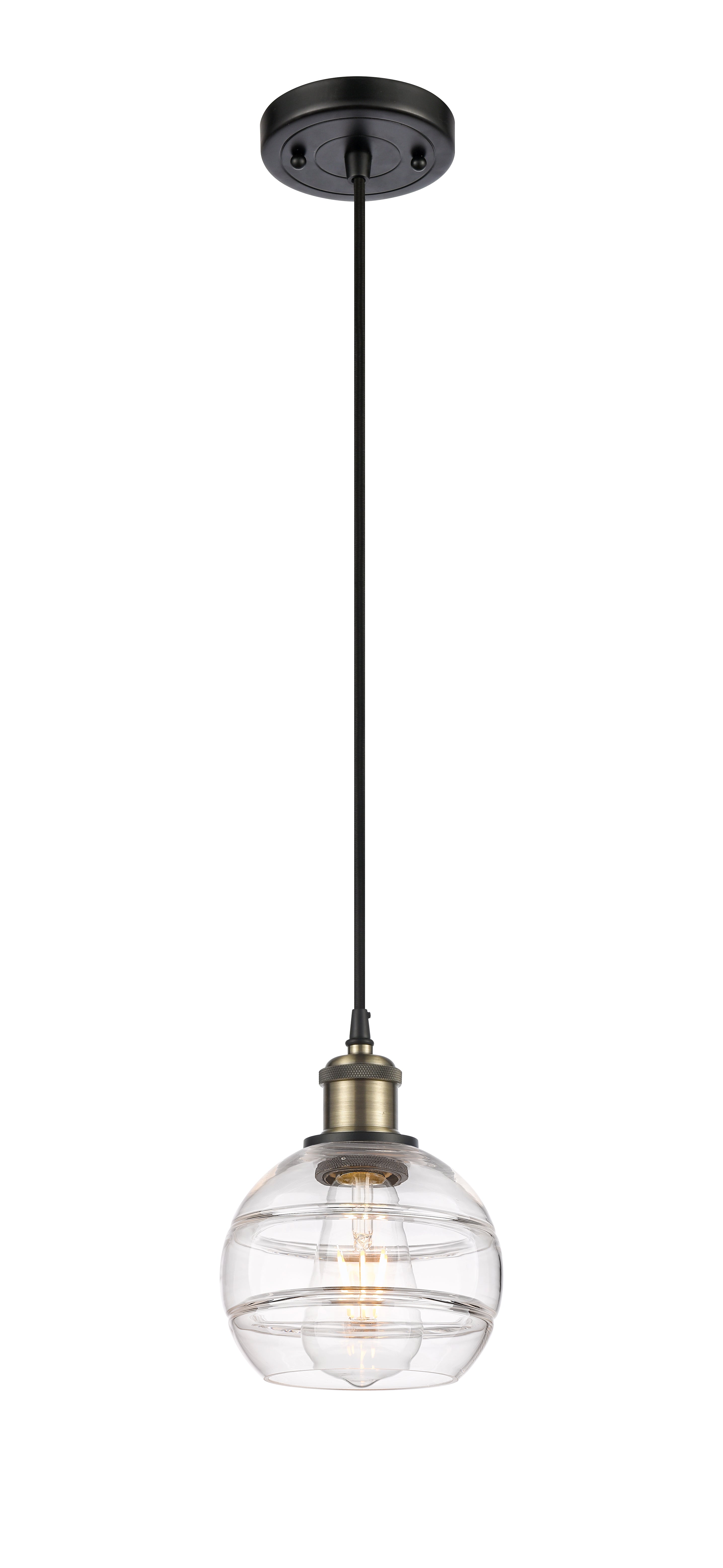 Ballston Mini Pendant Antique Brass Finish