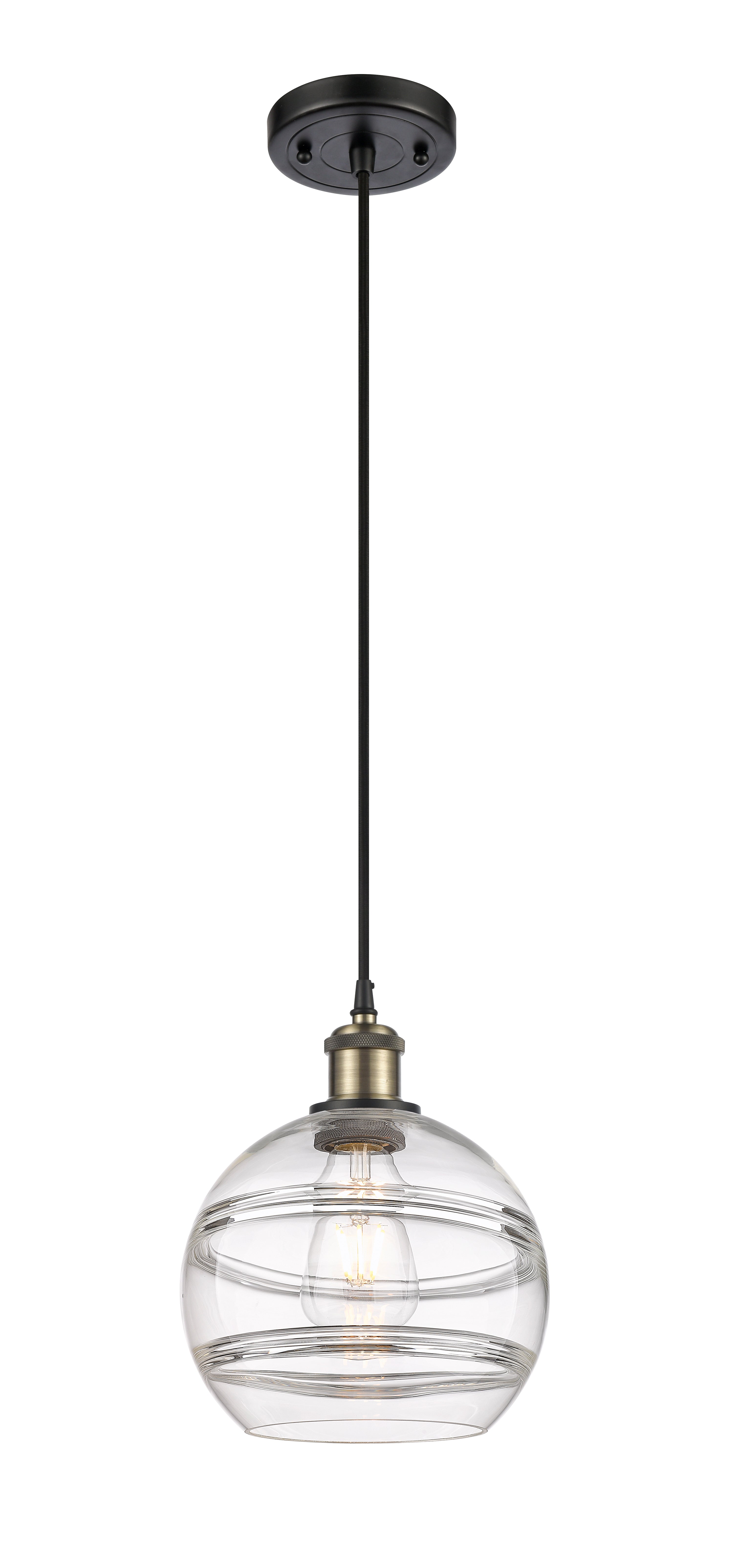 Ballston Mini Pendant Antique Brass Finish