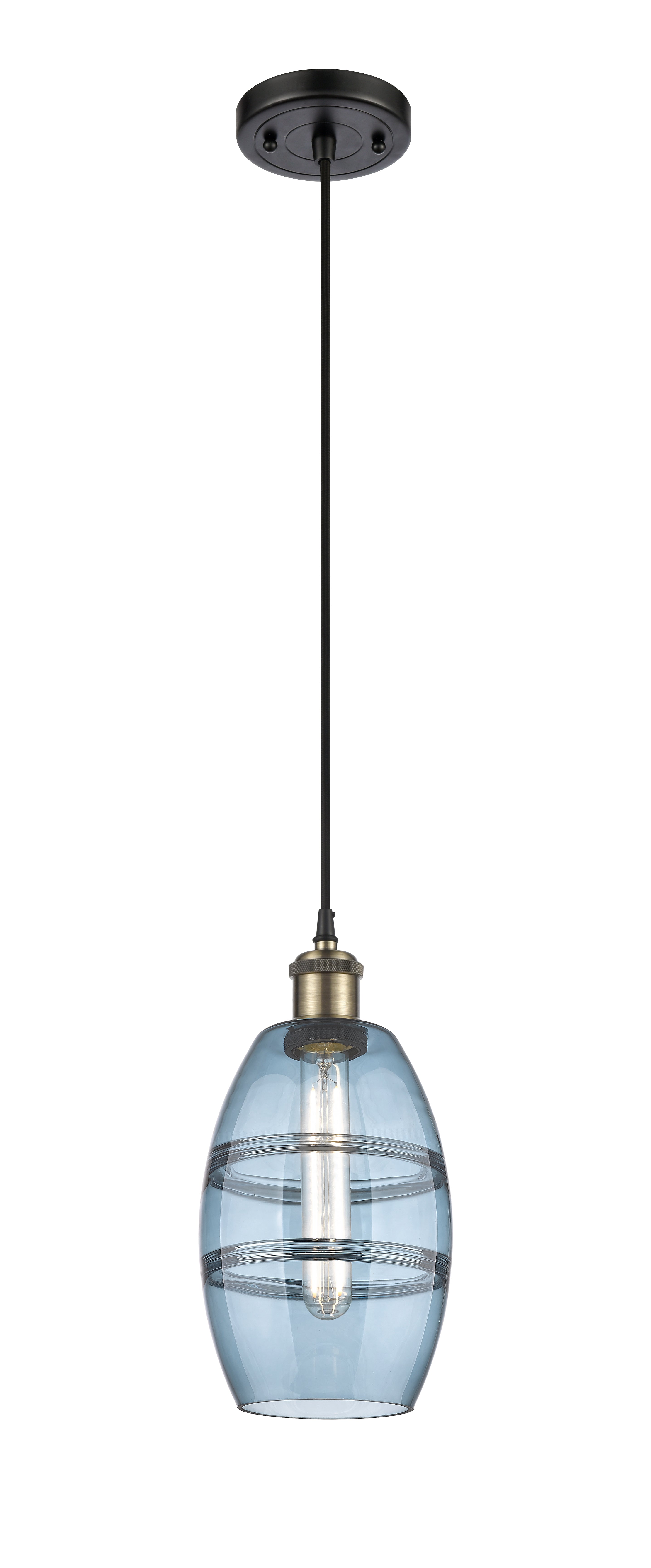 Ballston Mini Pendant Antique Brass Finish