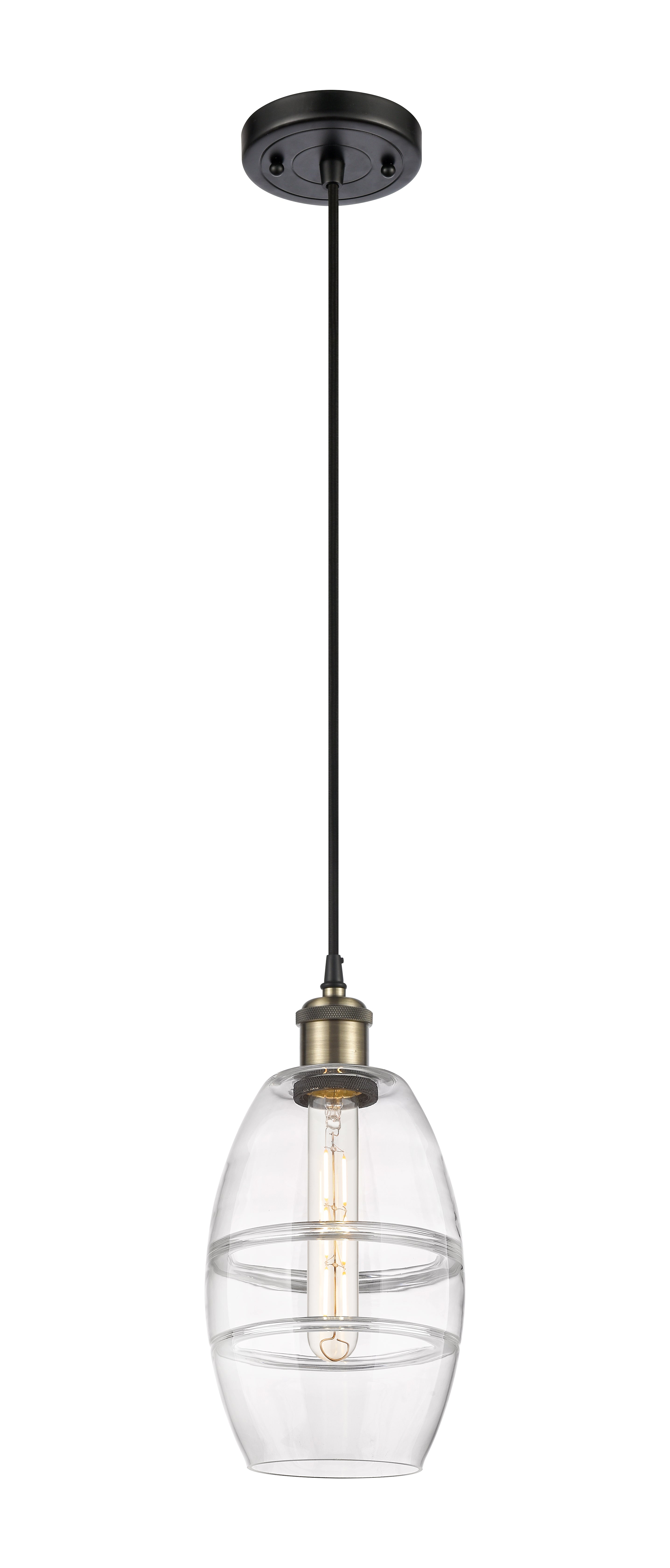 Ballston Mini Pendant Antique Brass Finish