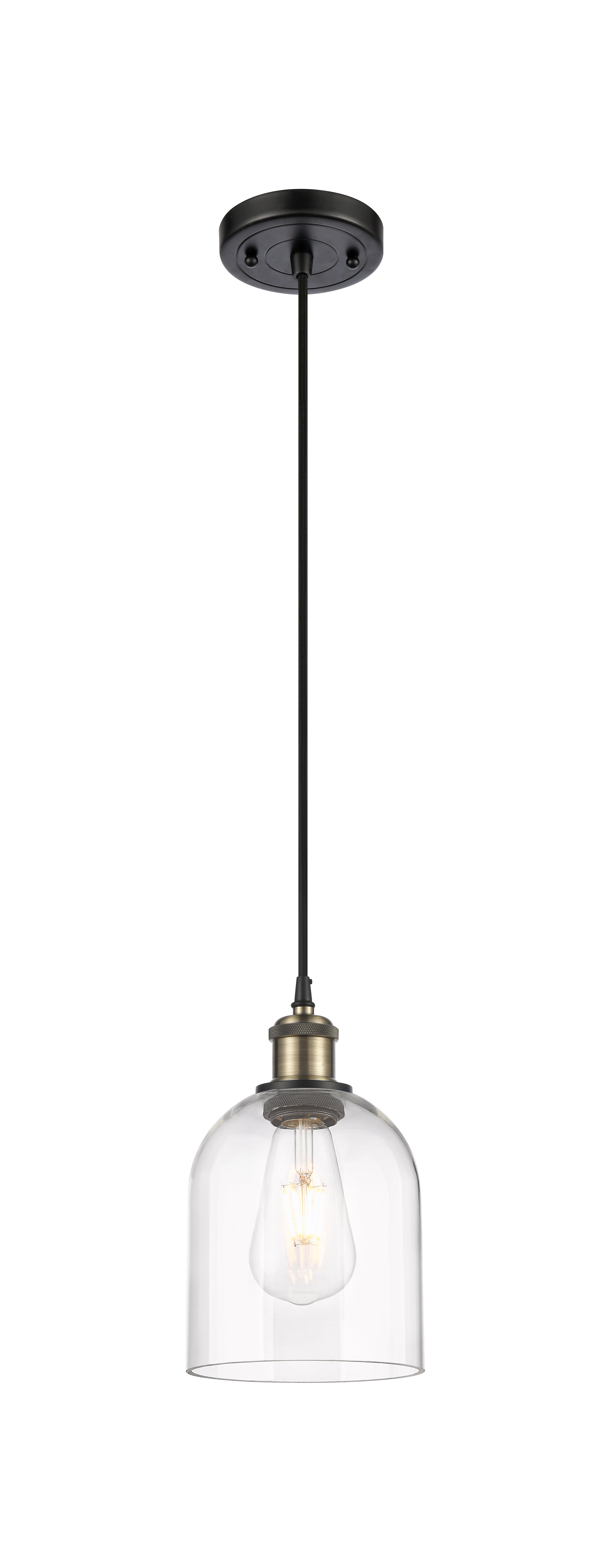 Ballston Mini Pendant Antique Brass Finish