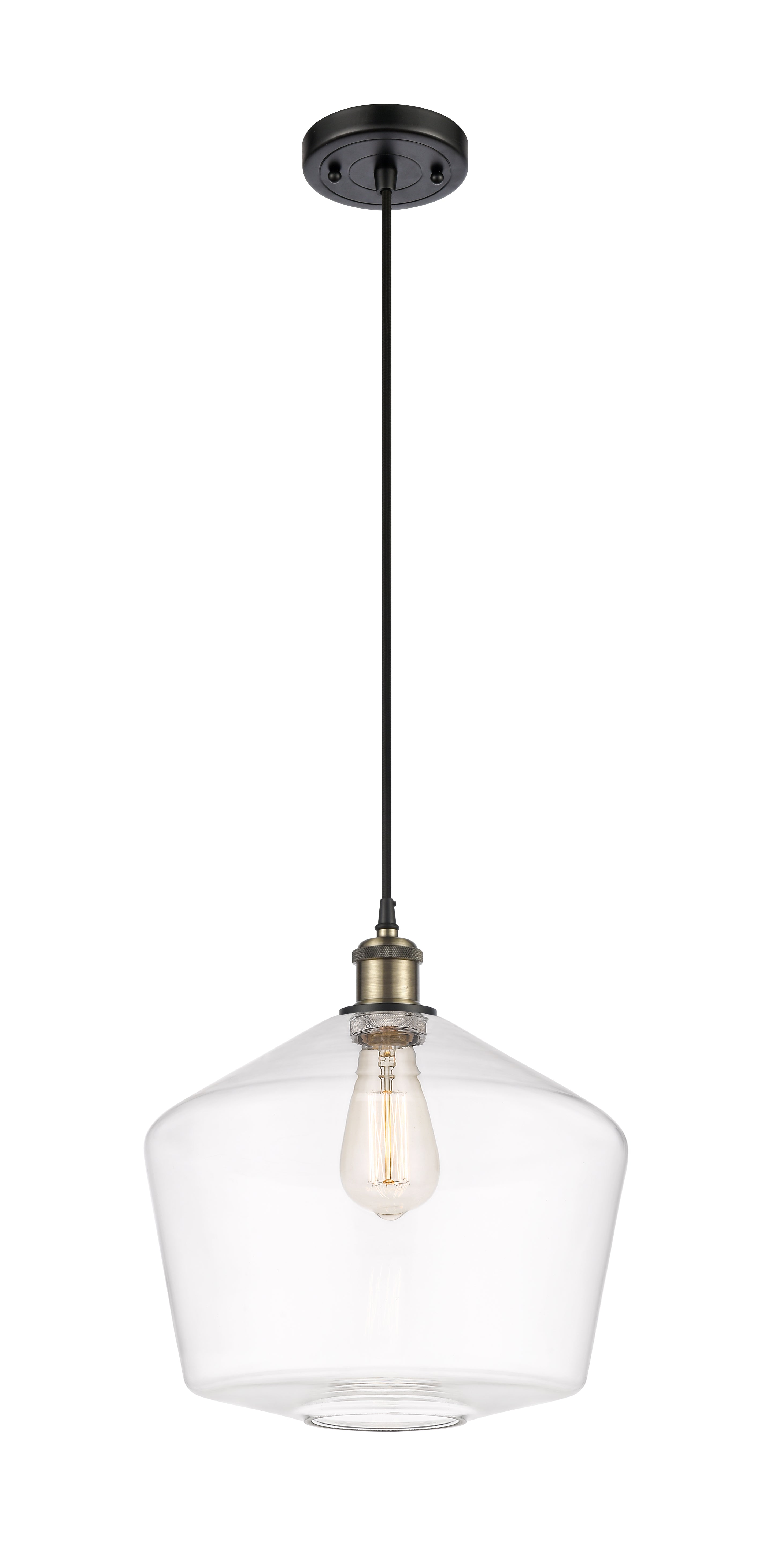 Ballston Mini Pendant Antique Brass 12 Inch
