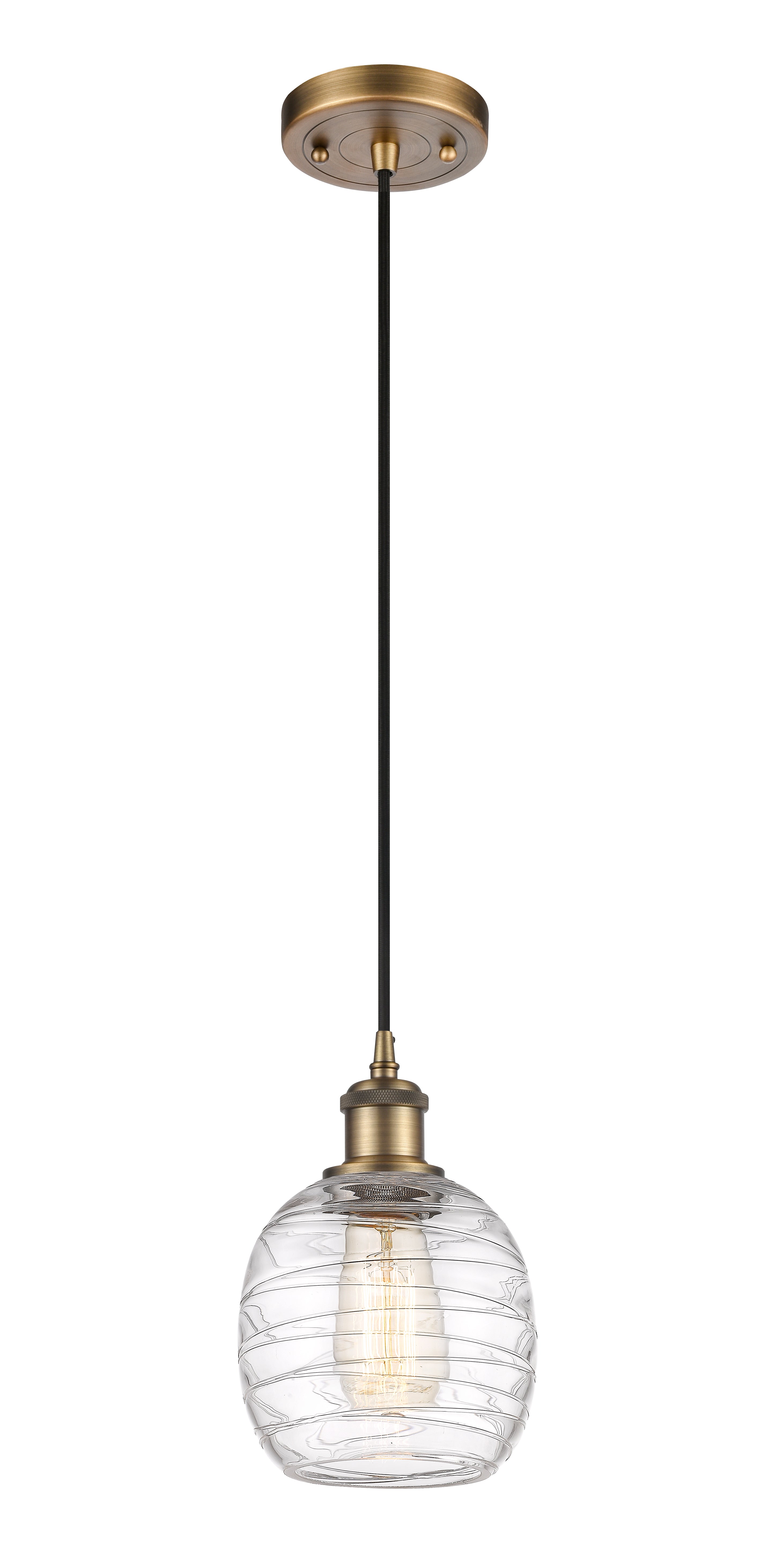 Ballston Mini Pendant Antique Brass Finish