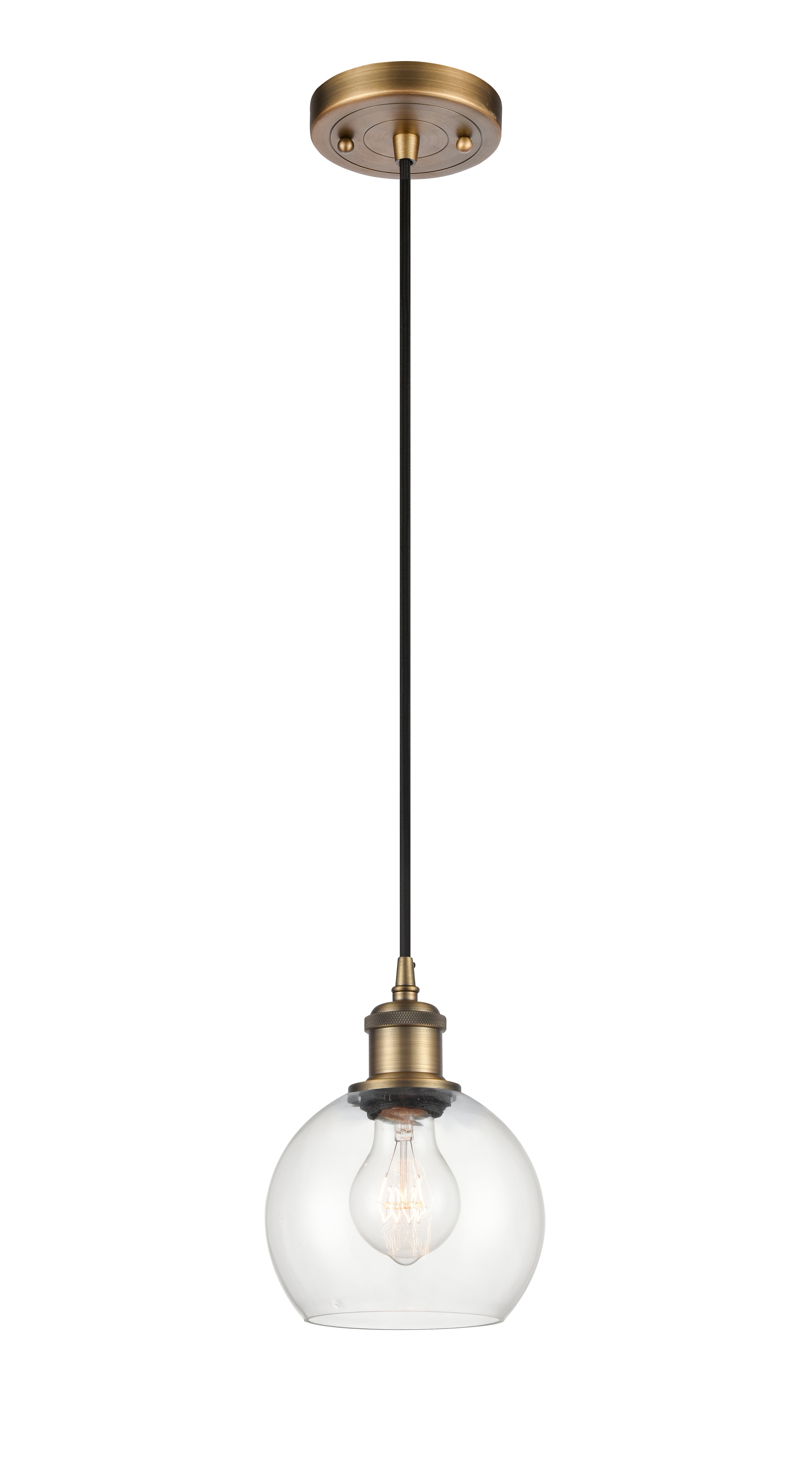 Ballston Mini Pendant Antique Brass Finish