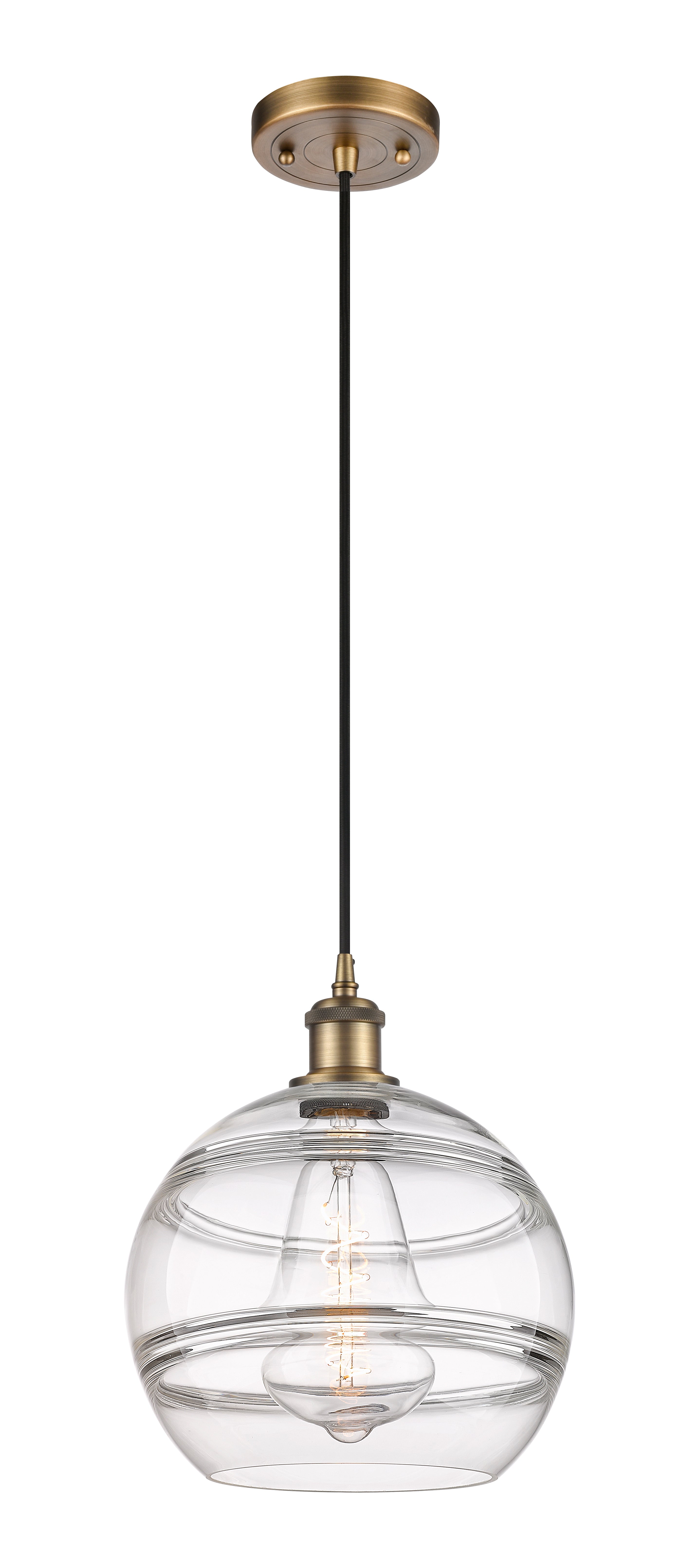 Ballston Mini Pendant Antique Brass Finish