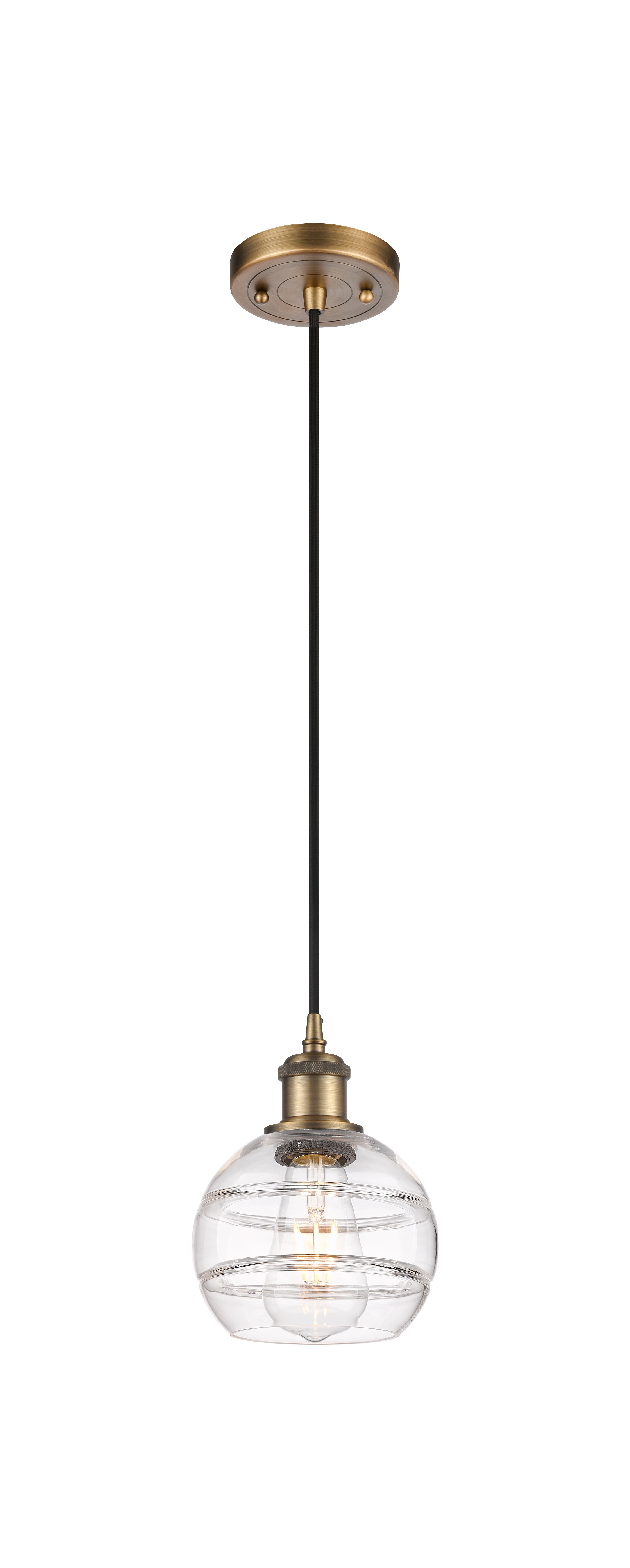 Ballston Mini Pendant Antique Brass Finish