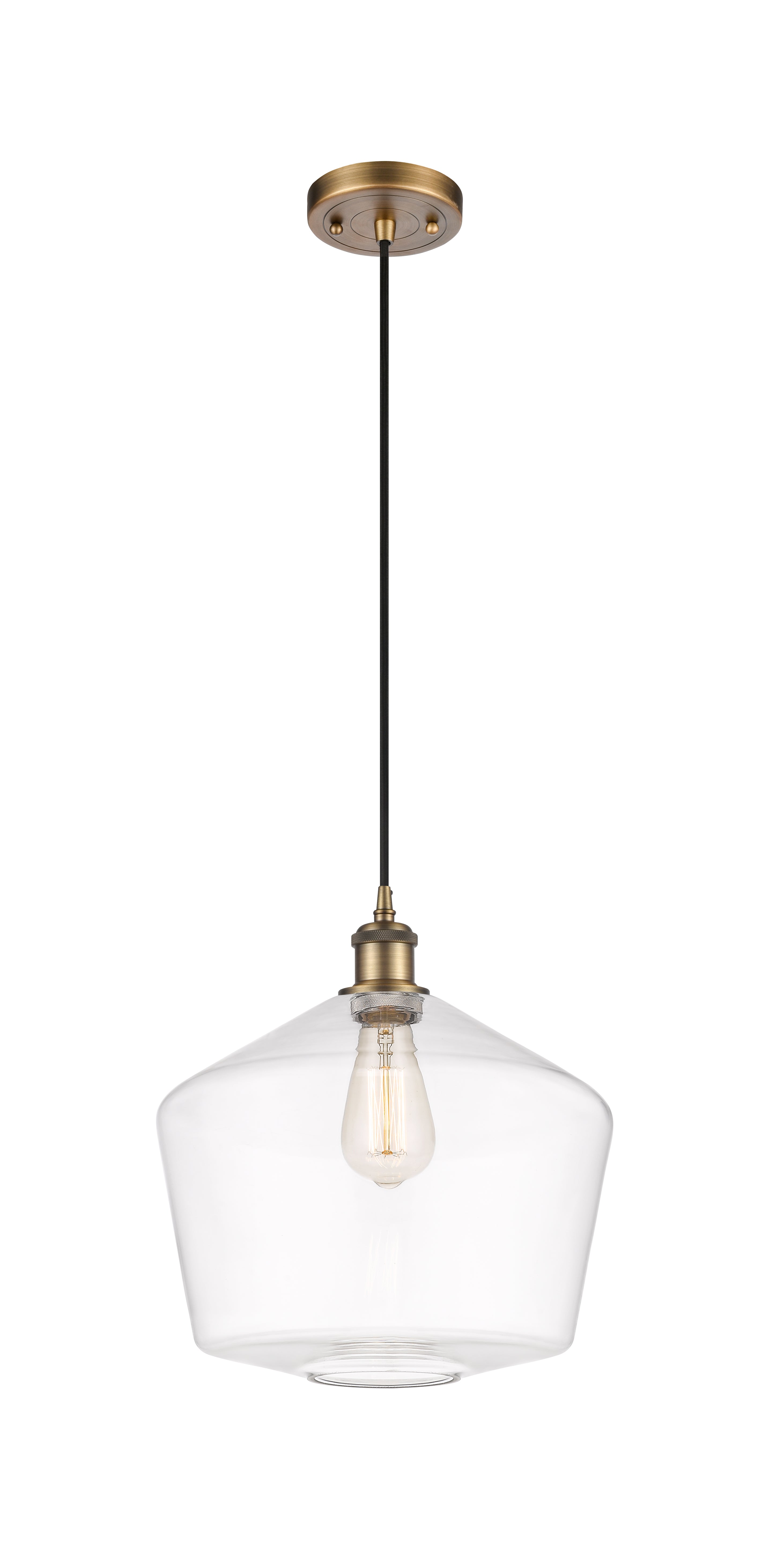 Ballston Mini Pendant Antique Brass 12 Inch