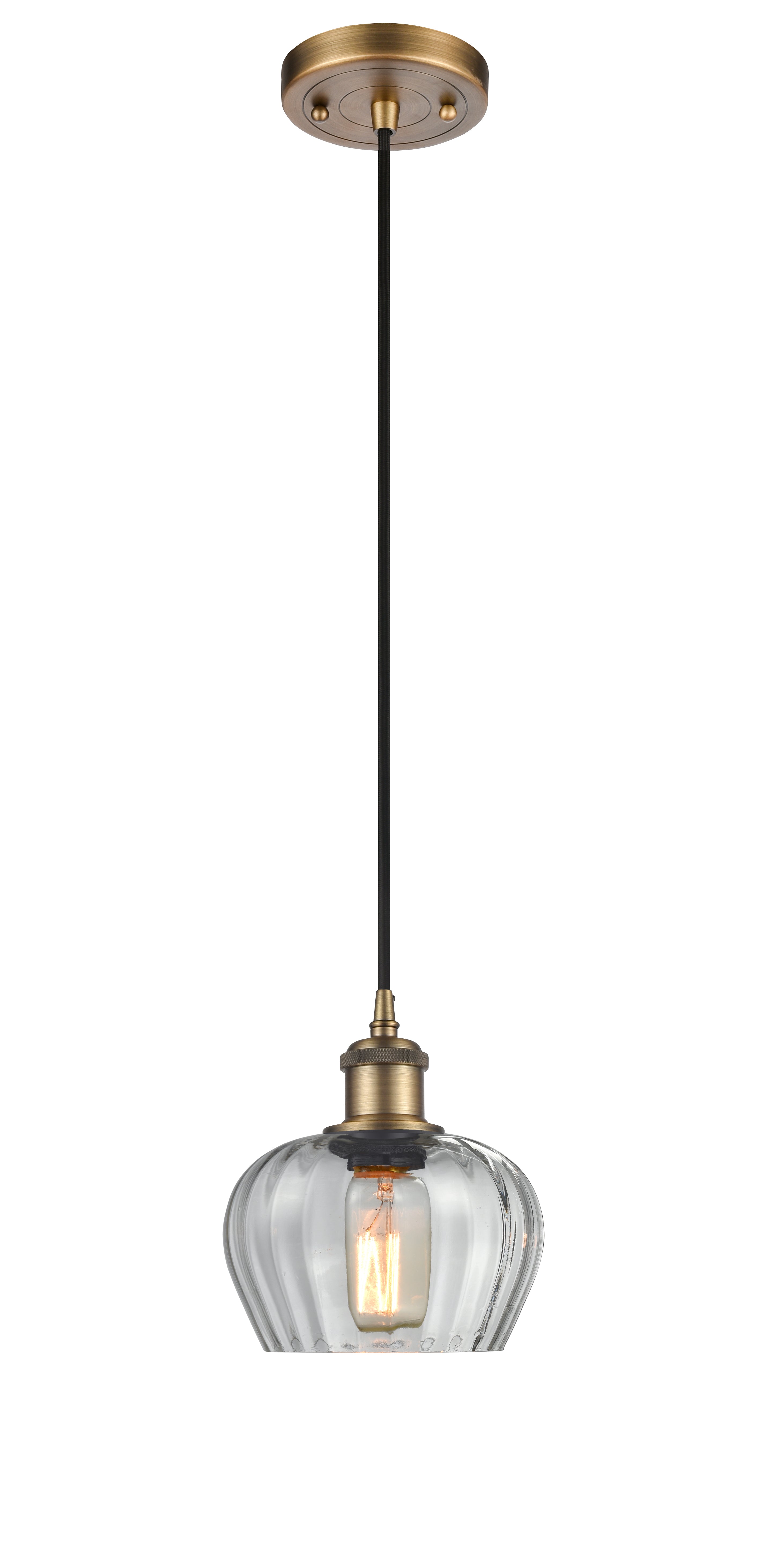 Ballston Mini Pendant Antique Brass Finish