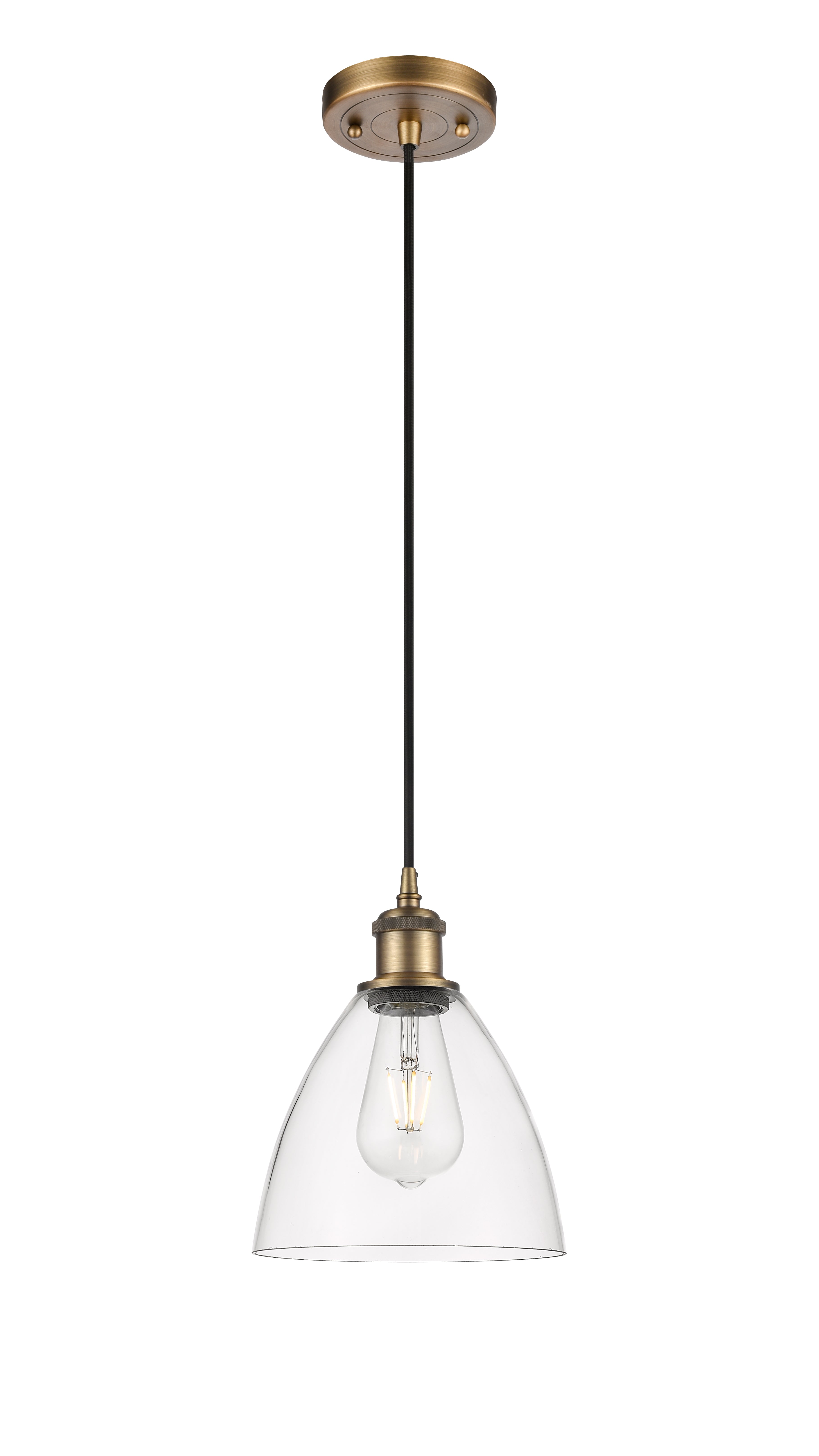 Ballston Mini Pendant Antique Brass Finish