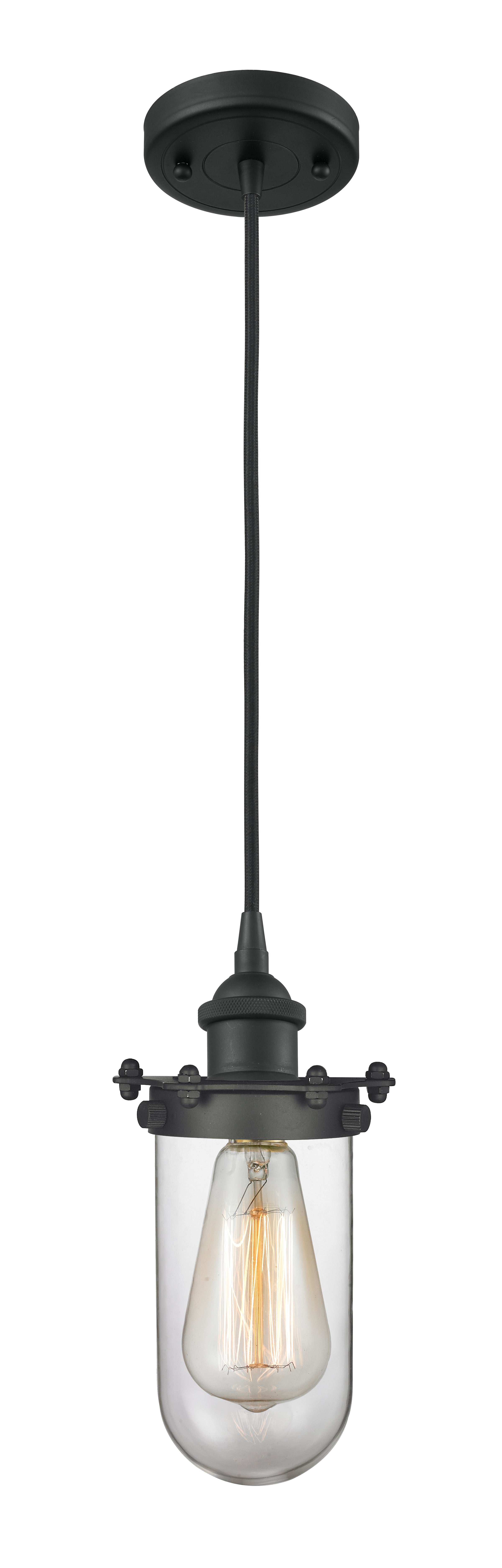 Austere Mini Pendant Black Antique Brass
