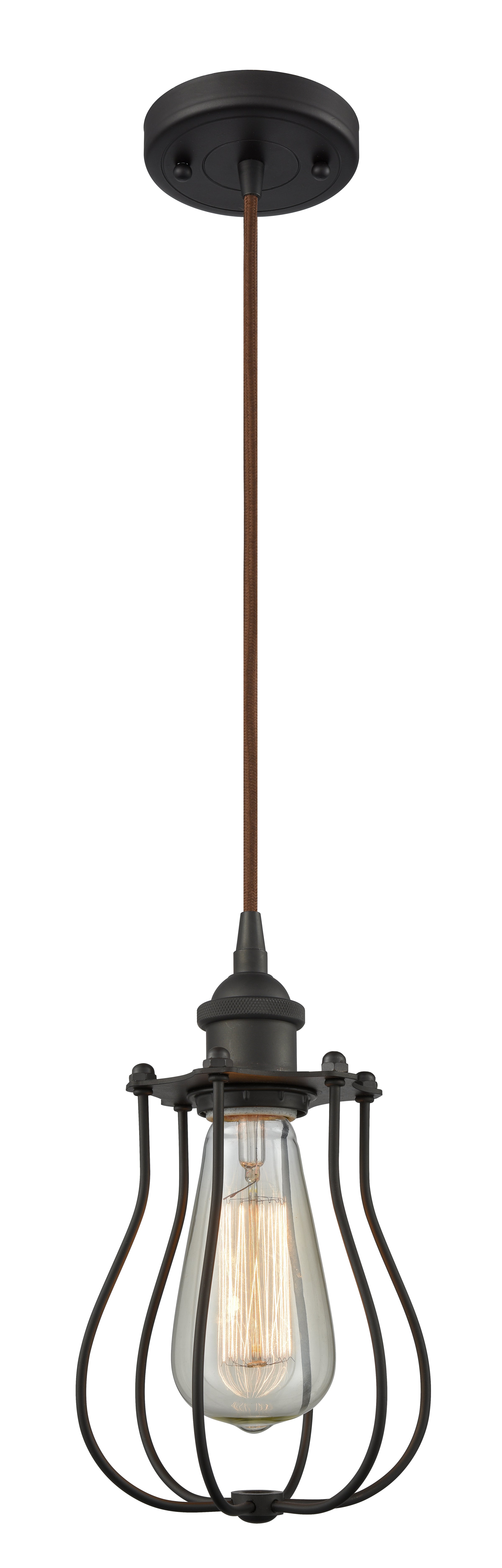 Ballston Mini Pendant Matte Black Cast Brass
