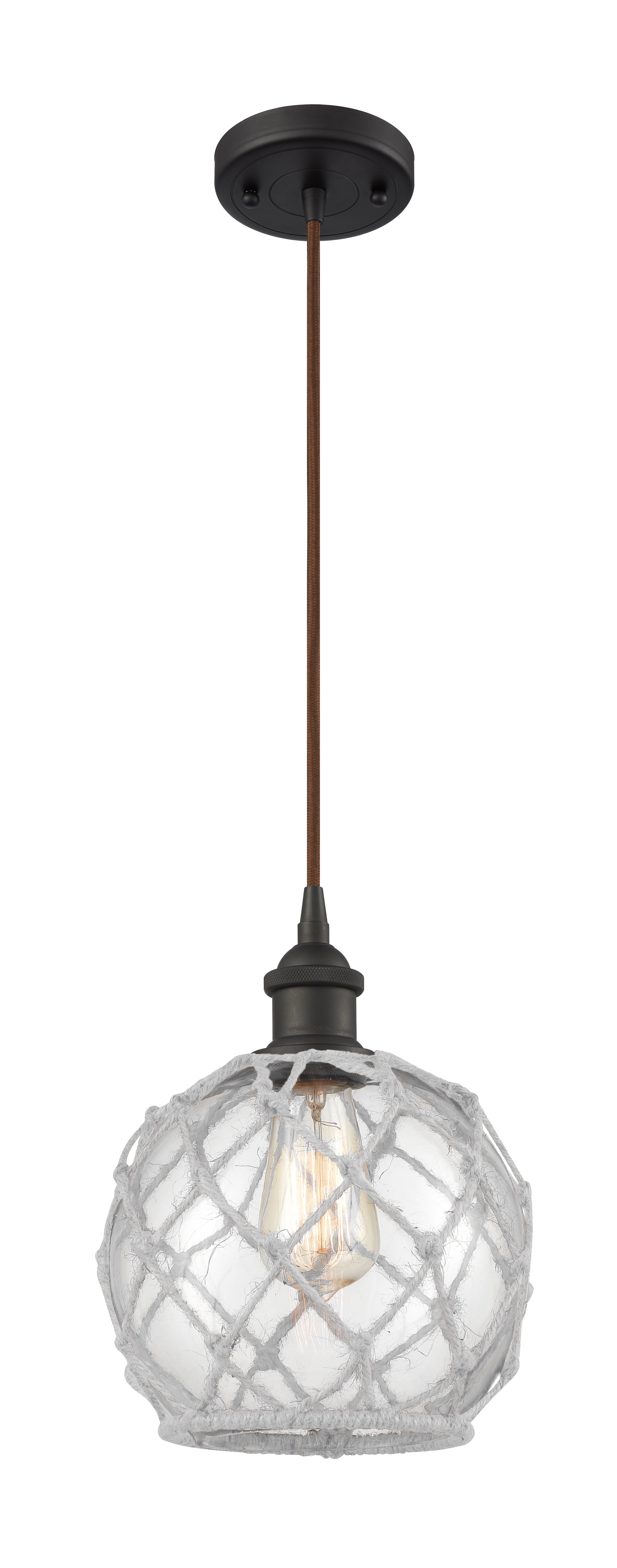 Ballston Mini Pendant Antique Brass 8 Inch