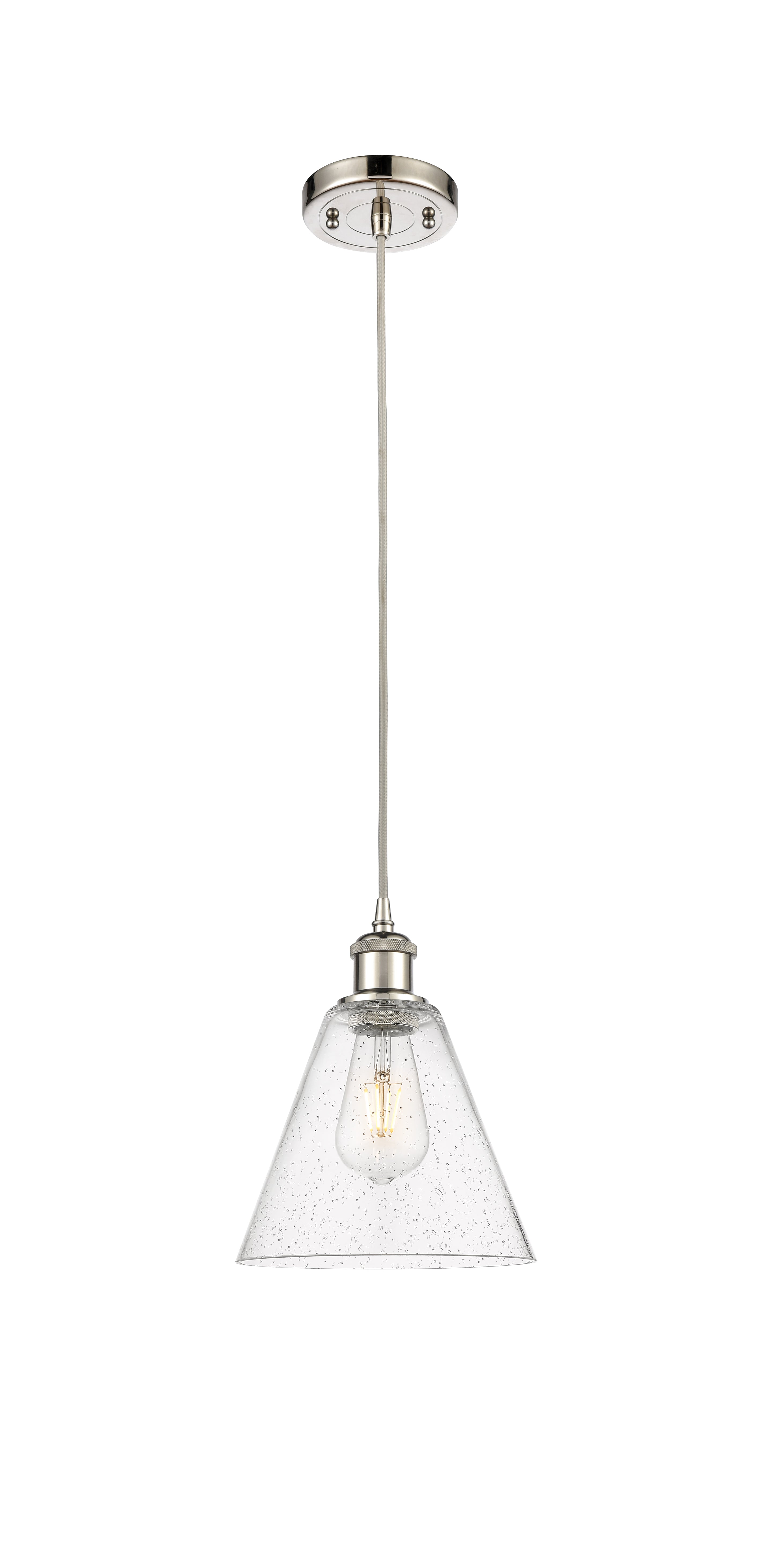 Ballston Mini Pendant 8 Inch Antique Brass