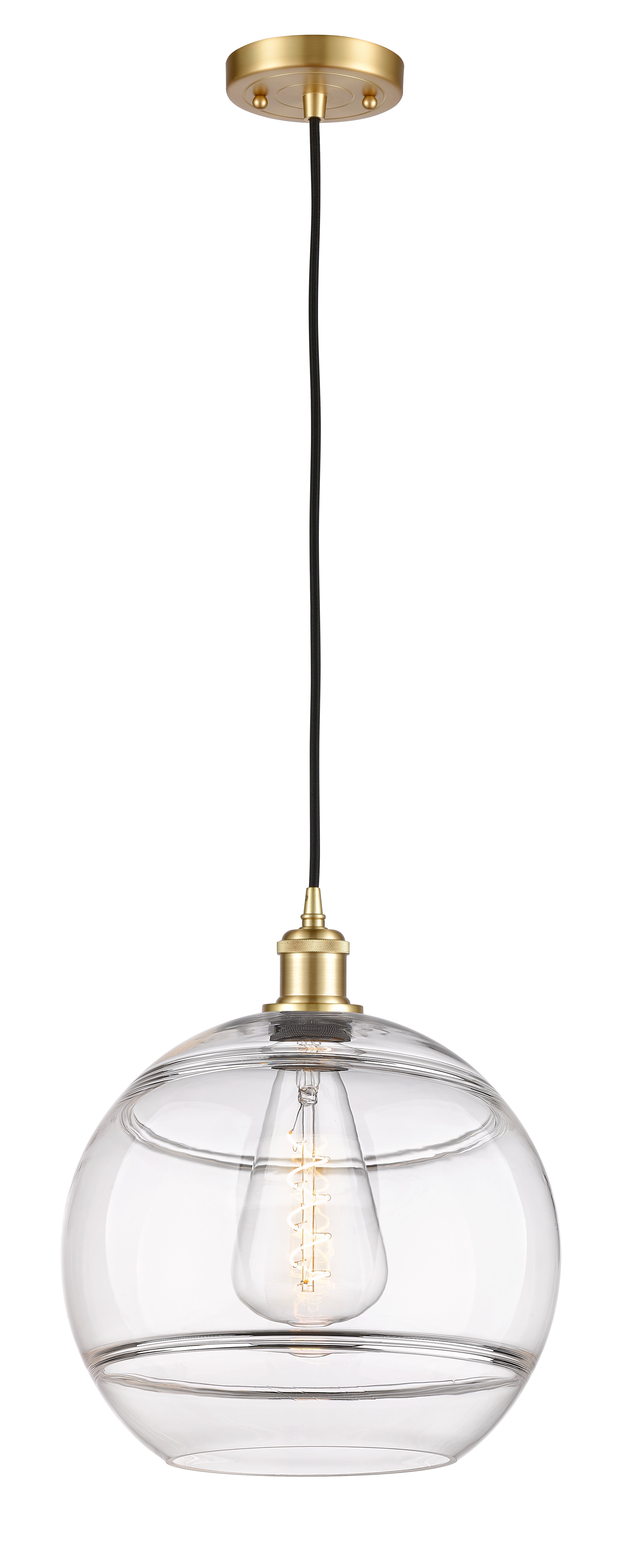 Ballston Mini Pendant Antique Brass Glass